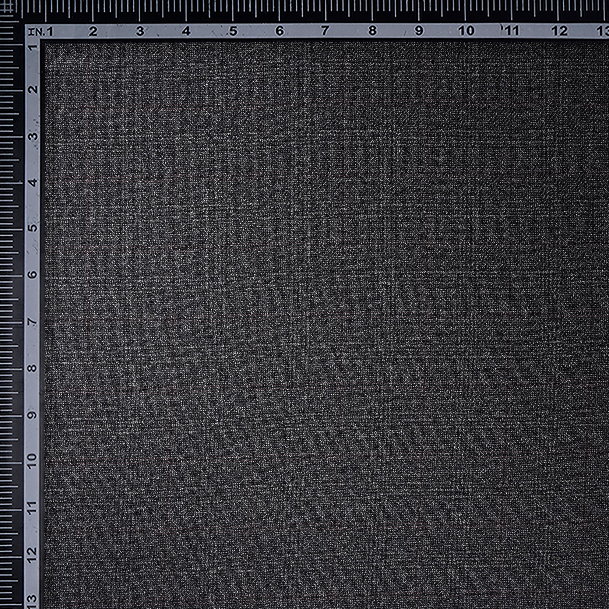 Black Check Pattern Woolen Tweed Fabric