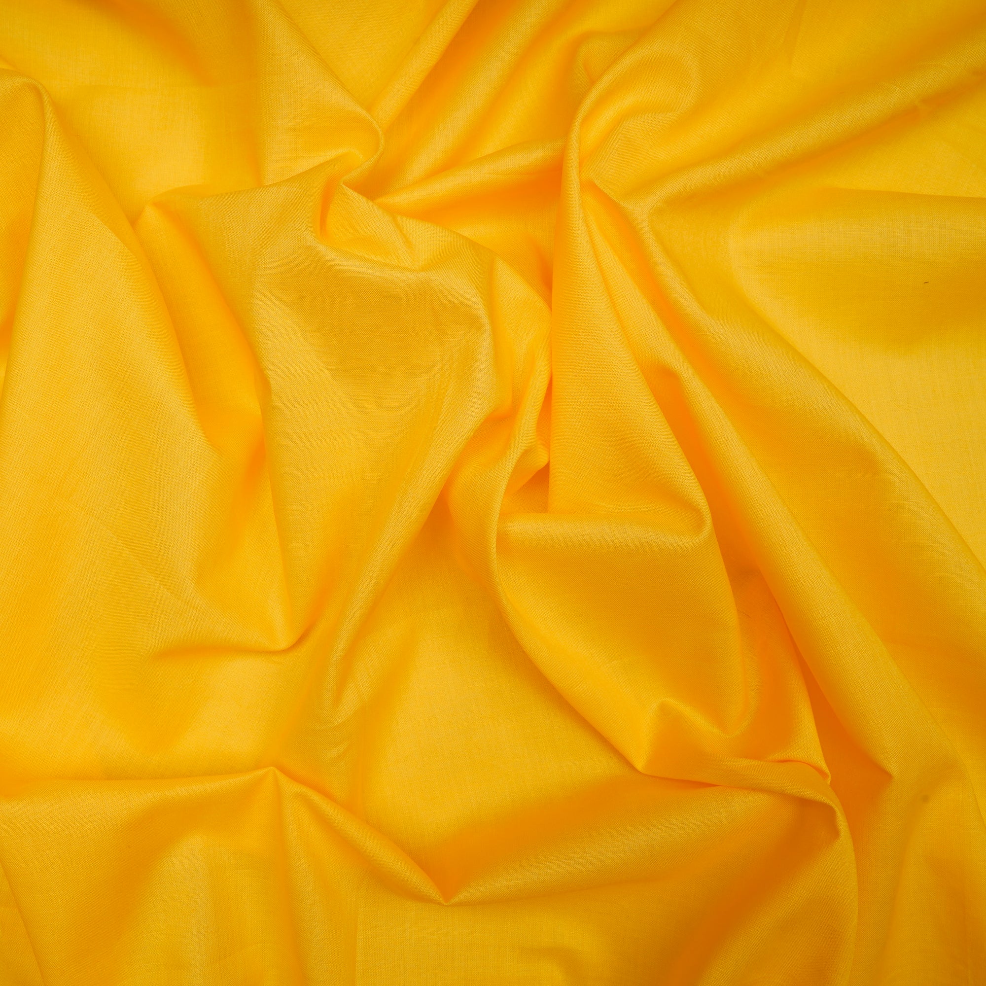 (Pre-Cut 1.30 Mtr) Yellow Plain Cotton Voile Fabric