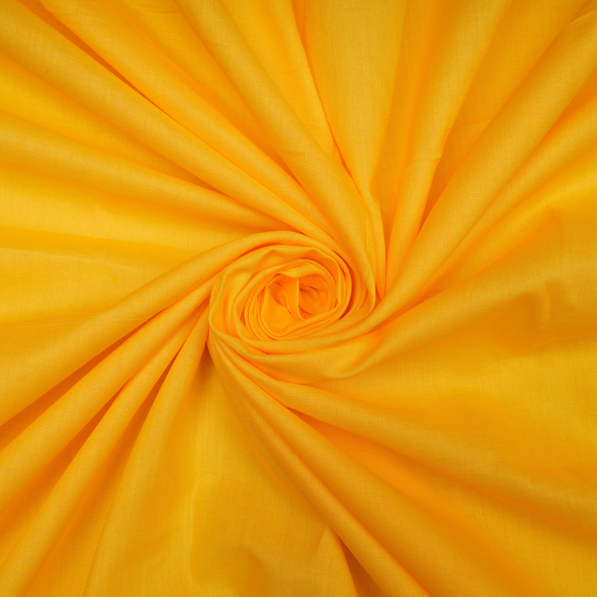 (Pre-Cut 1.30 Mtr) Yellow Plain Cotton Voile Fabric