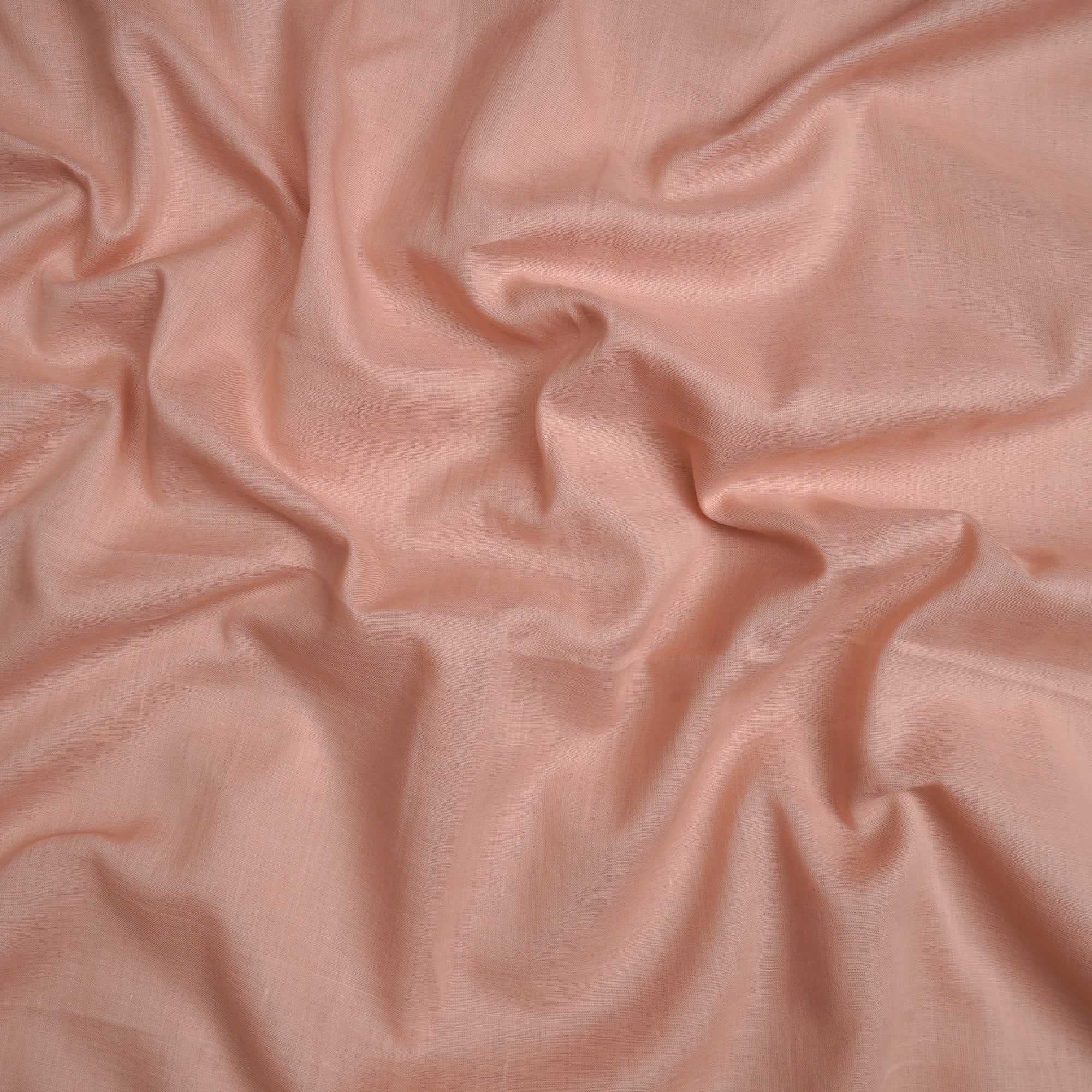 (Pre-Cut 1.70 Mtr)Peach Piece Dyed Plain Cotton Voile Fabric