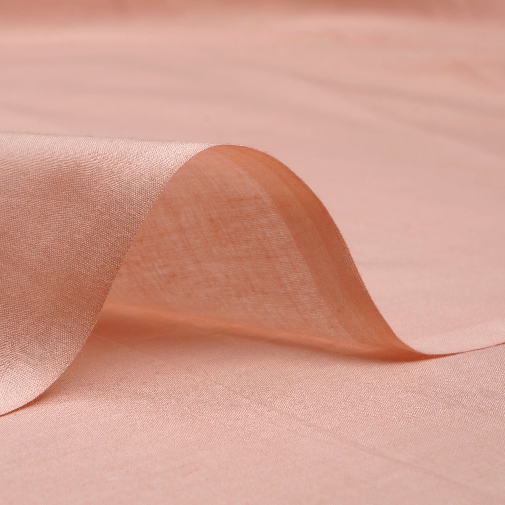 (Pre-Cut 1.70 Mtr)Peach Piece Dyed Plain Cotton Voile Fabric