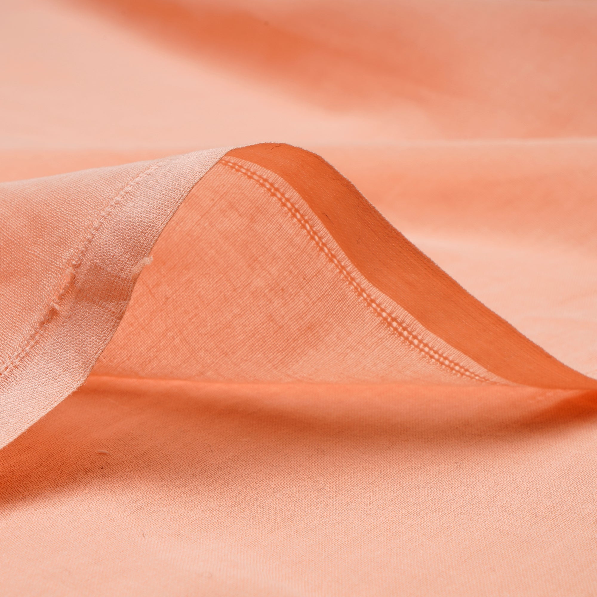 (Pre Cut 0.85 Mtr )Peach Mill Dyed High Twist 2x2 Cotton Voile Fabric