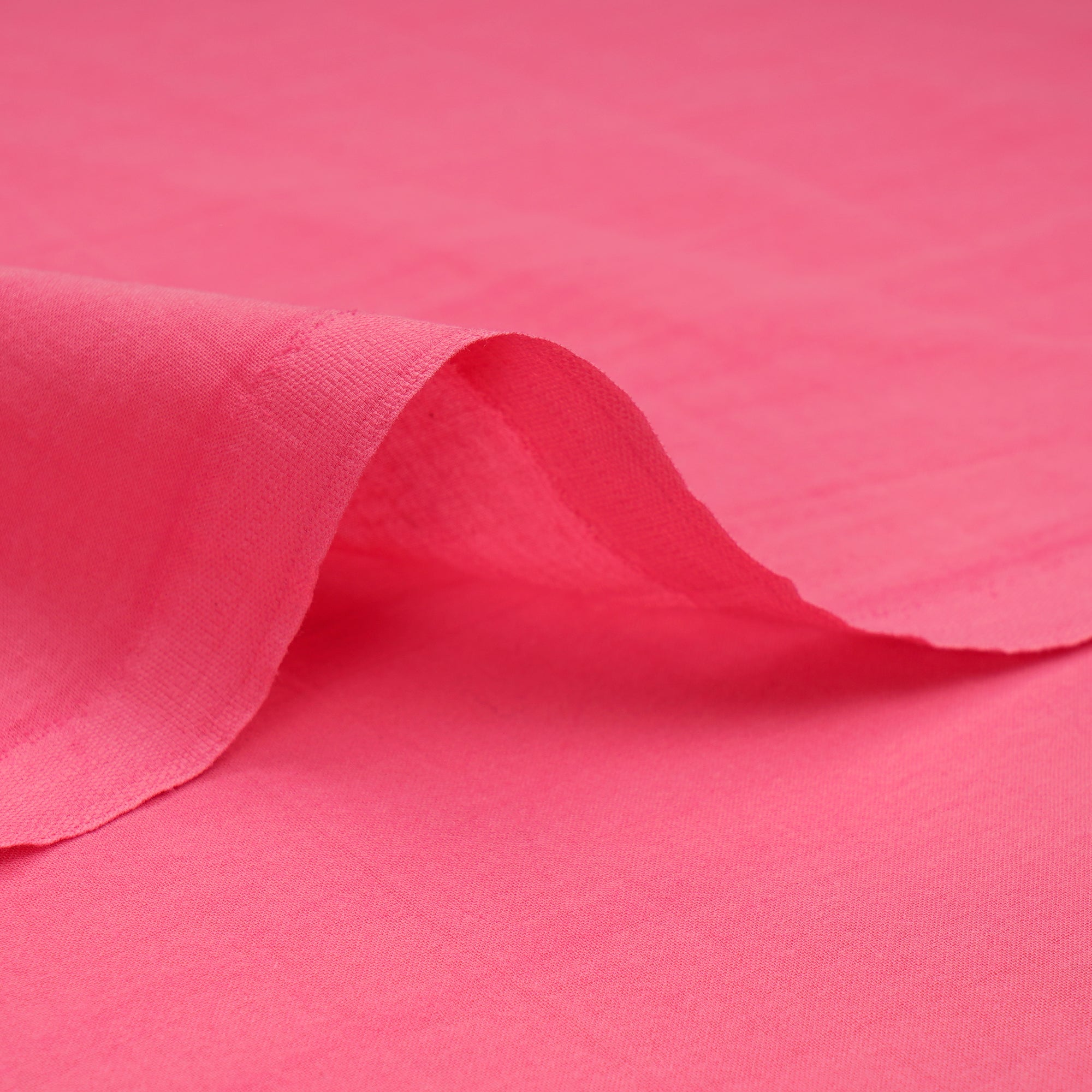 (Pre-Cut 2.60 Mtr)Hot Pink Piece Dyed Plain High Twist Cotton Voile Fabric