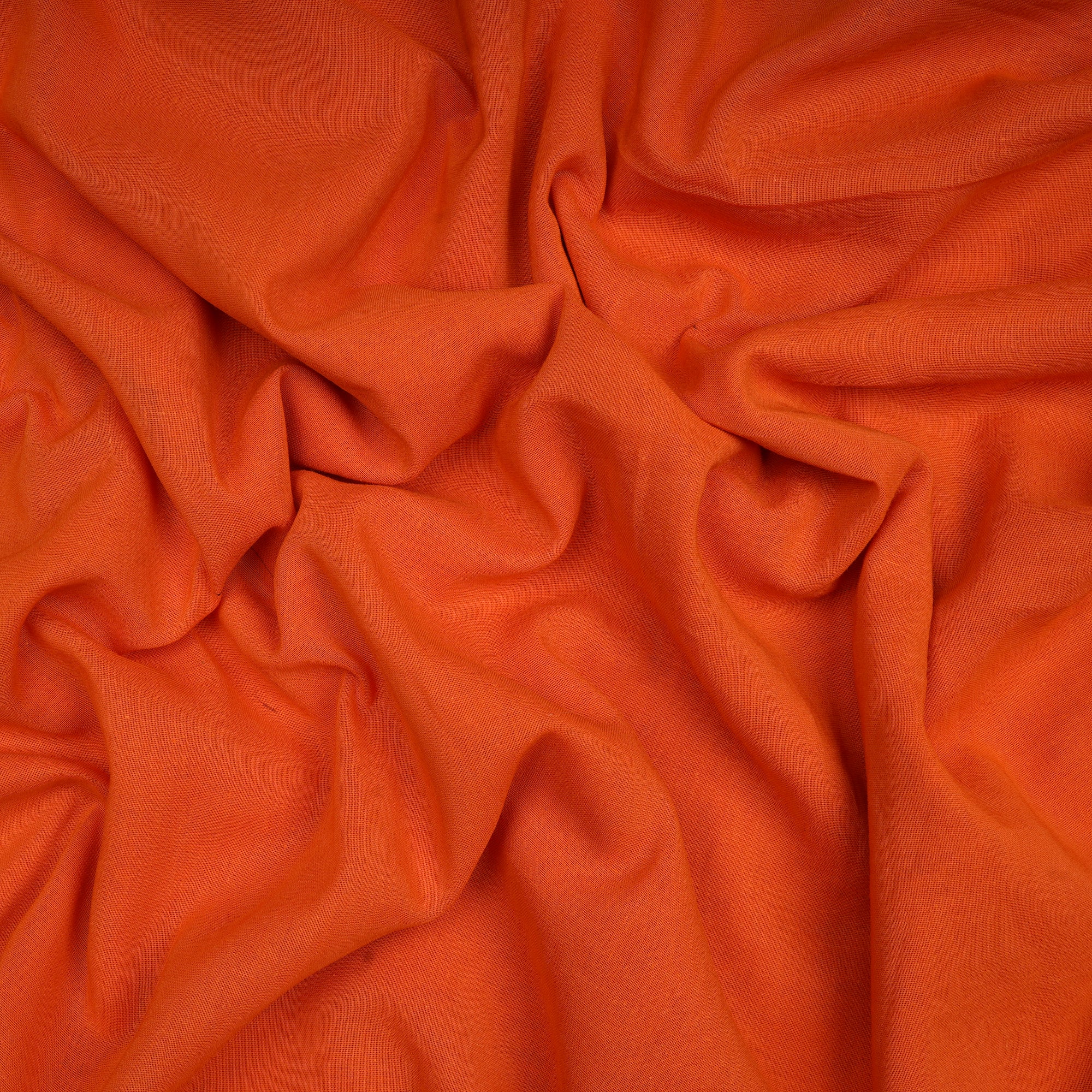 (Pre-Cut 3.00 Mtr)Orange Mill Dyed High Twist 2x2 Cotton Voile Fabric