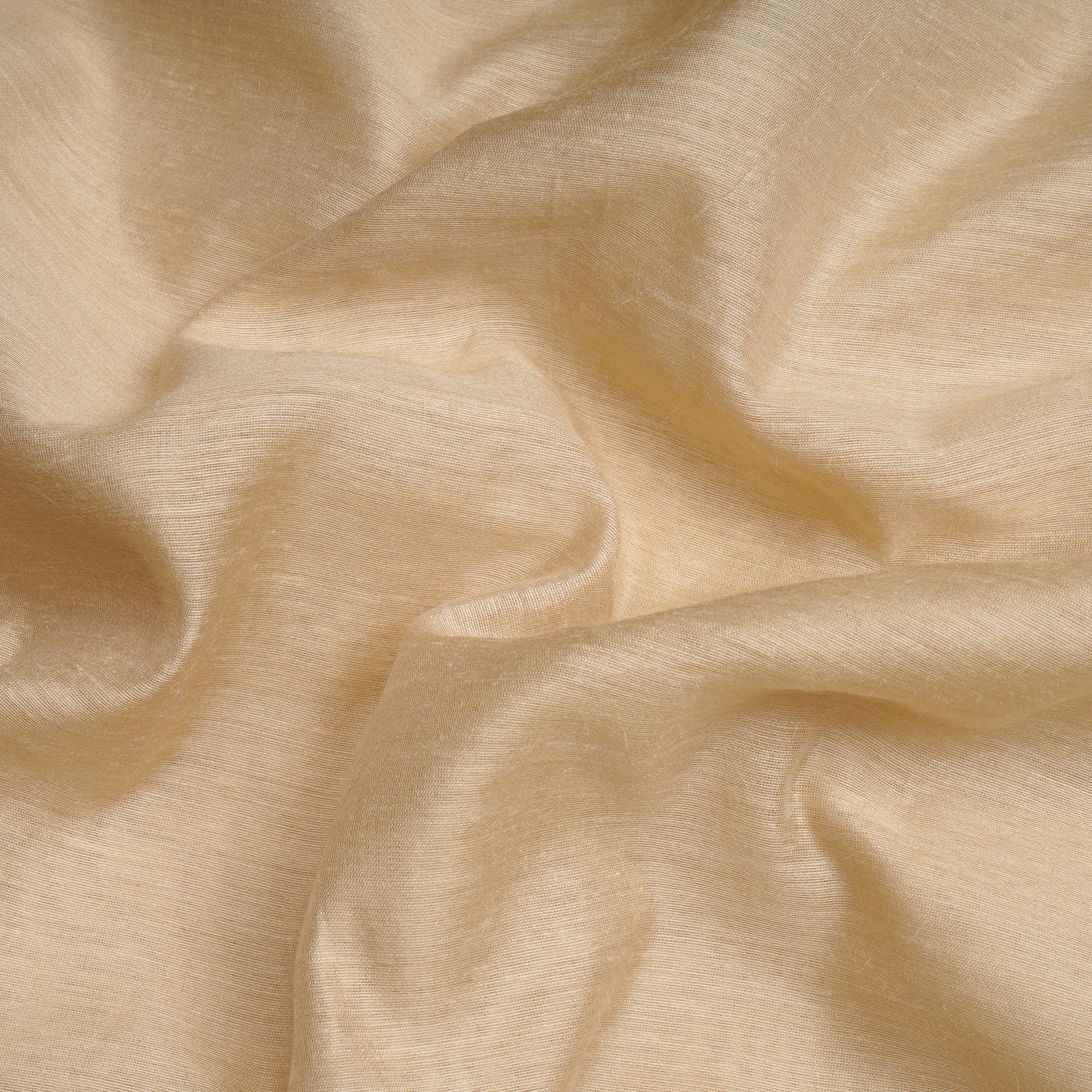 (Pre-Cut 1.60 Mtr)Beige Plain Pure Silk Fabric