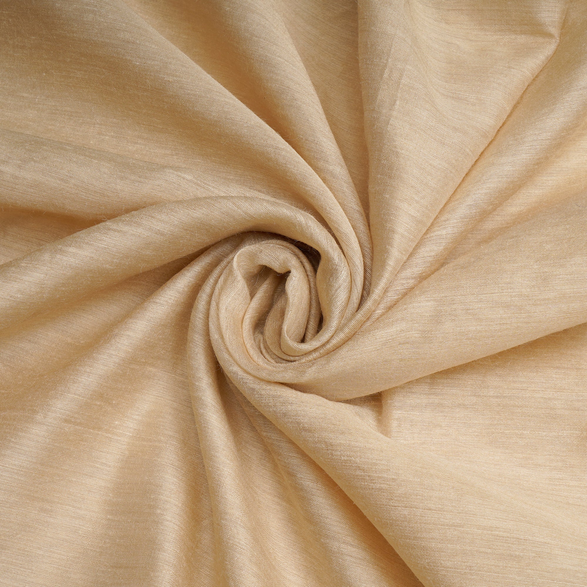 (Pre-Cut 1.60 Mtr)Beige Plain Pure Silk Fabric