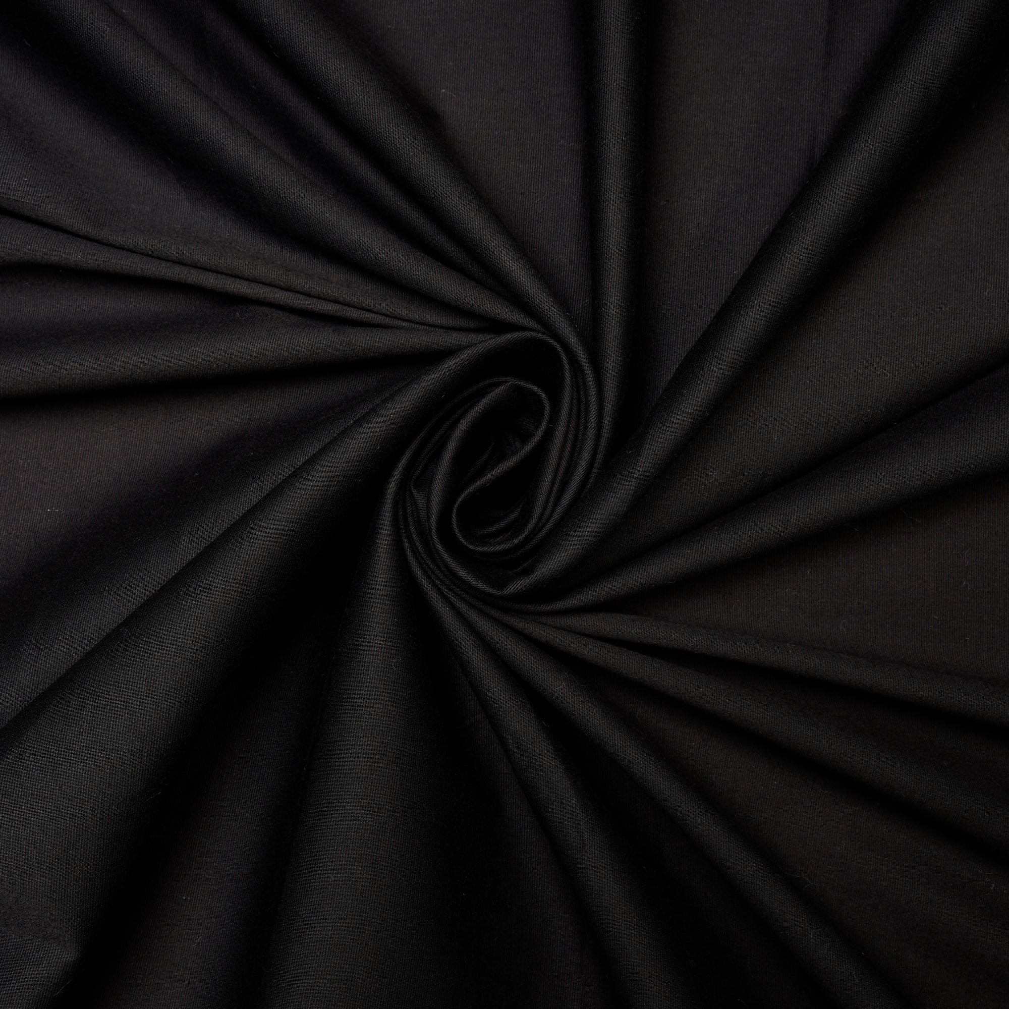 (Pre Cut 1 Mtr )Black Color Dyeable Cotton Lycra Fabric