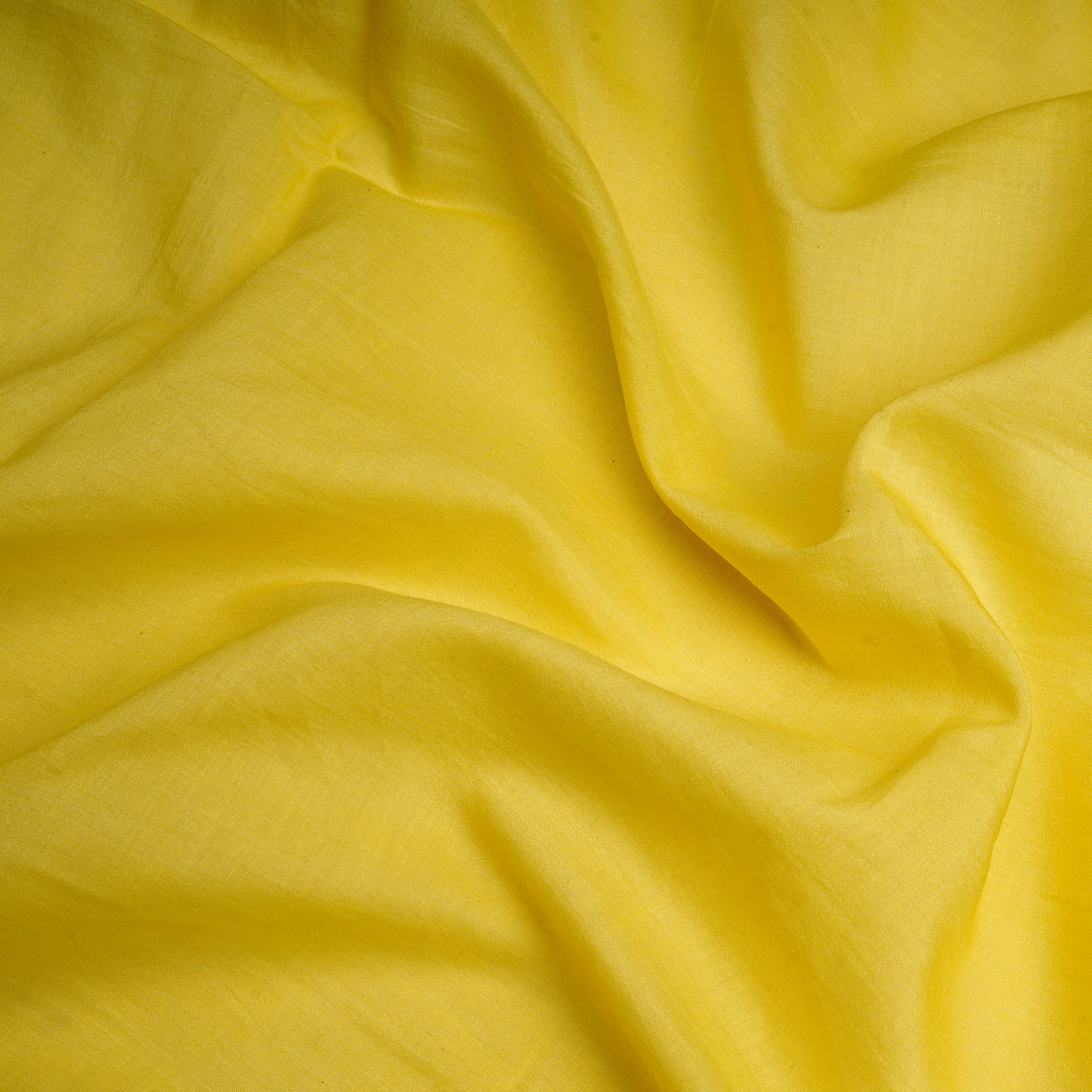 (Pre-Cut 0.90 Mtr)YellowTail Piece Dyed Plain Tusser Chanderi Fabric