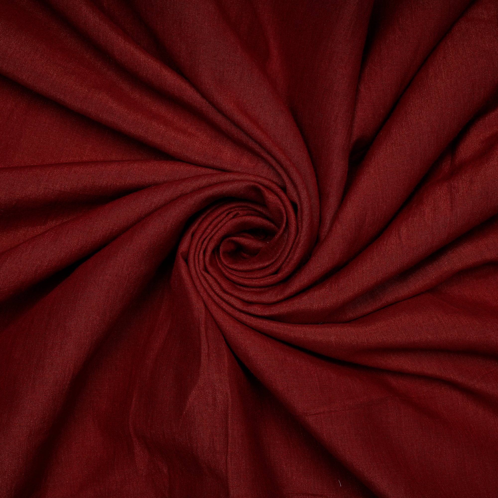 (Pre-Cut 2.90 Mtr)Mud Red Piece Dyed Tussar Chanderi Fabric