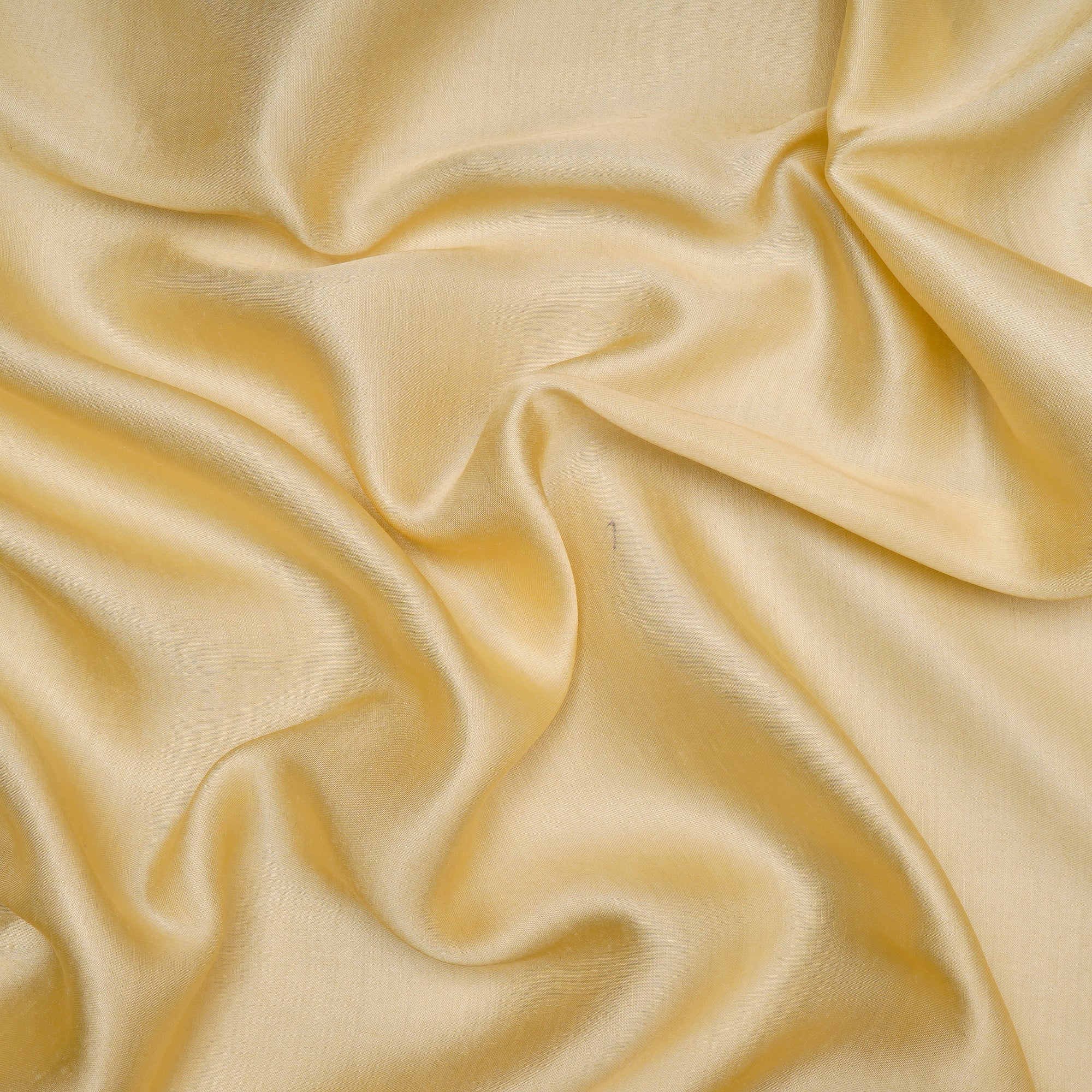 (Pre Cut 1 Mtr ) YellowColor Bemberg Modal Satin Fabric