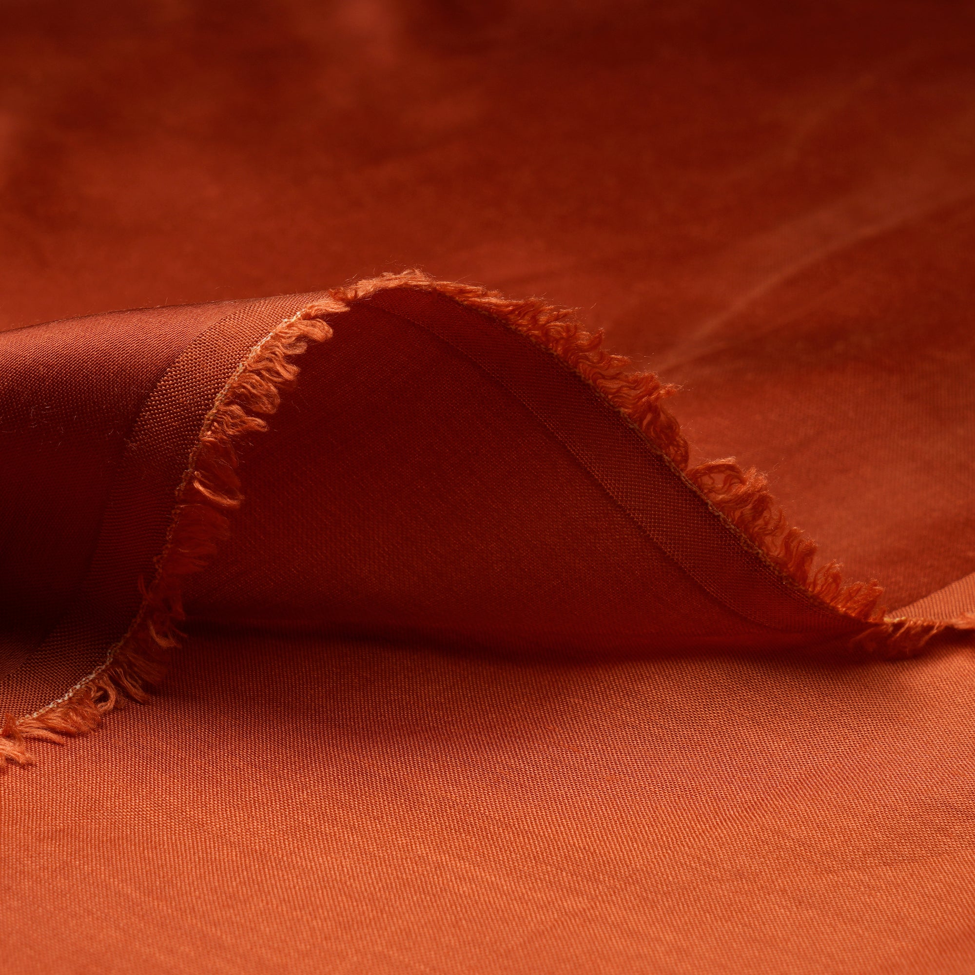 (Pre-Cut 1.35 Mtr)Mecca Orange Plain Bemberg Modal Satin Fabric