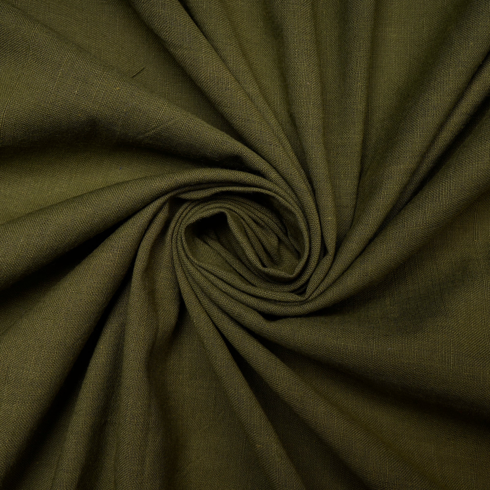 (Pre Cut 0.60 Mtr ) Moss Plain Cotton Muslin Fabric