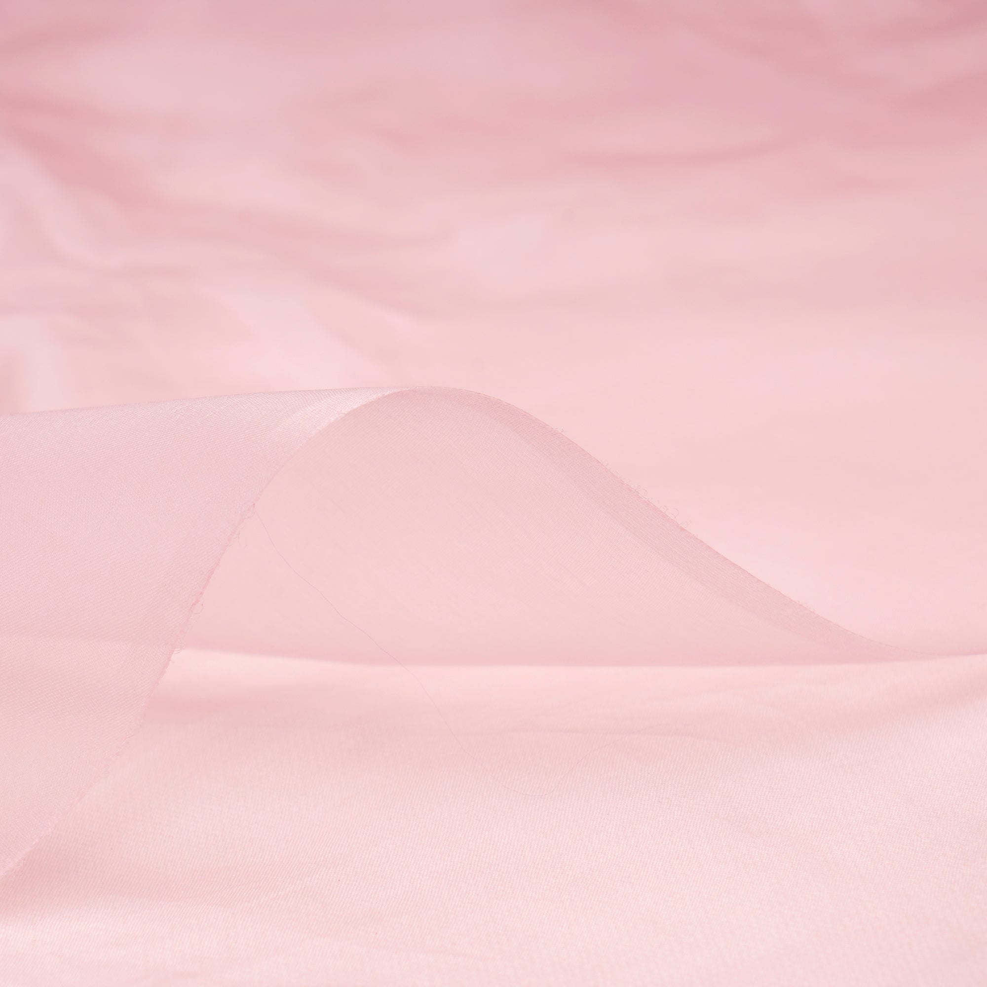 (Pre-Cut 2.45 Mtr)Light Pink Piece Dyed Plain Organza Silk Fabric