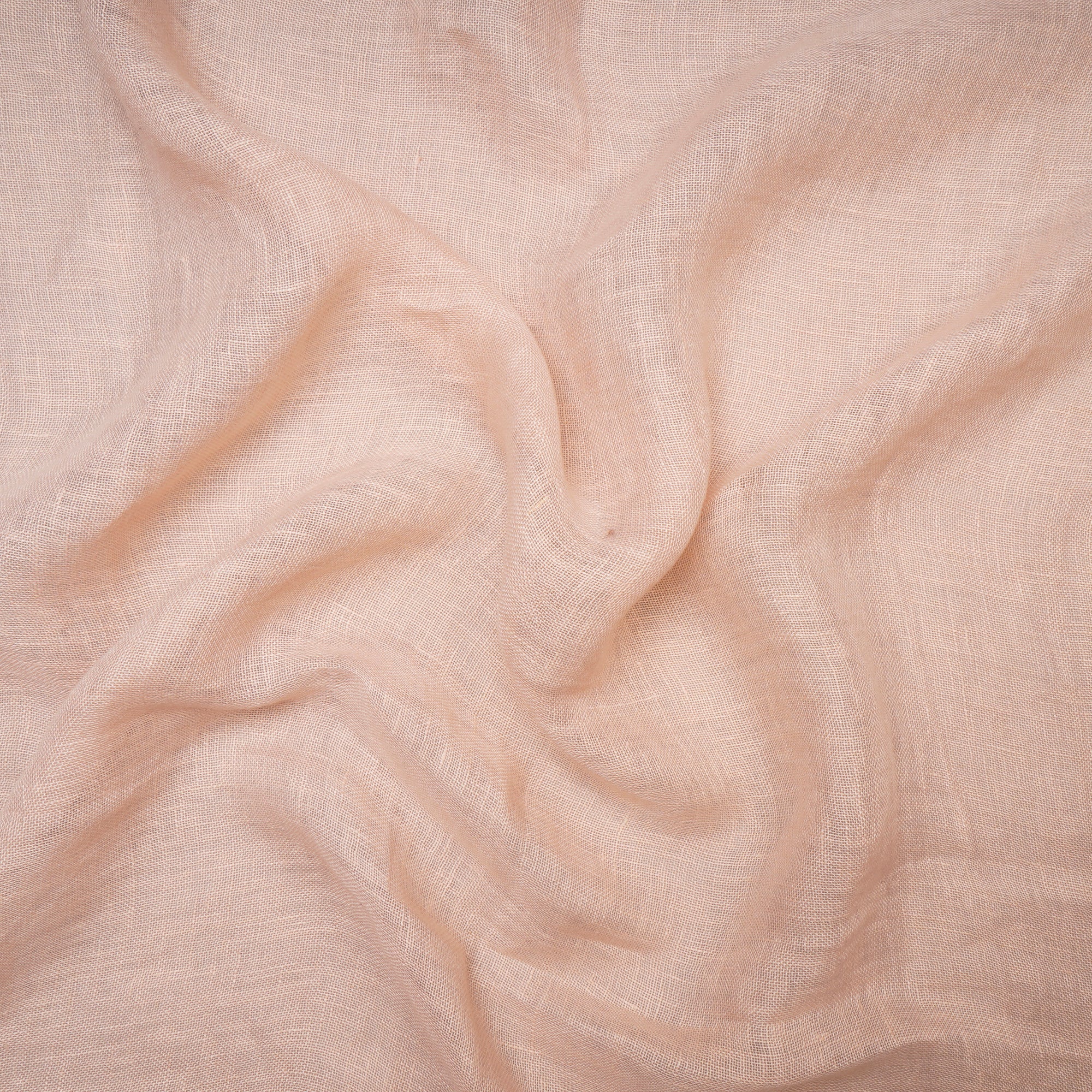 (Pre Cut 0.70 Mtr )Peachpuff Color Piece Dyed Gauge Linen Fabric