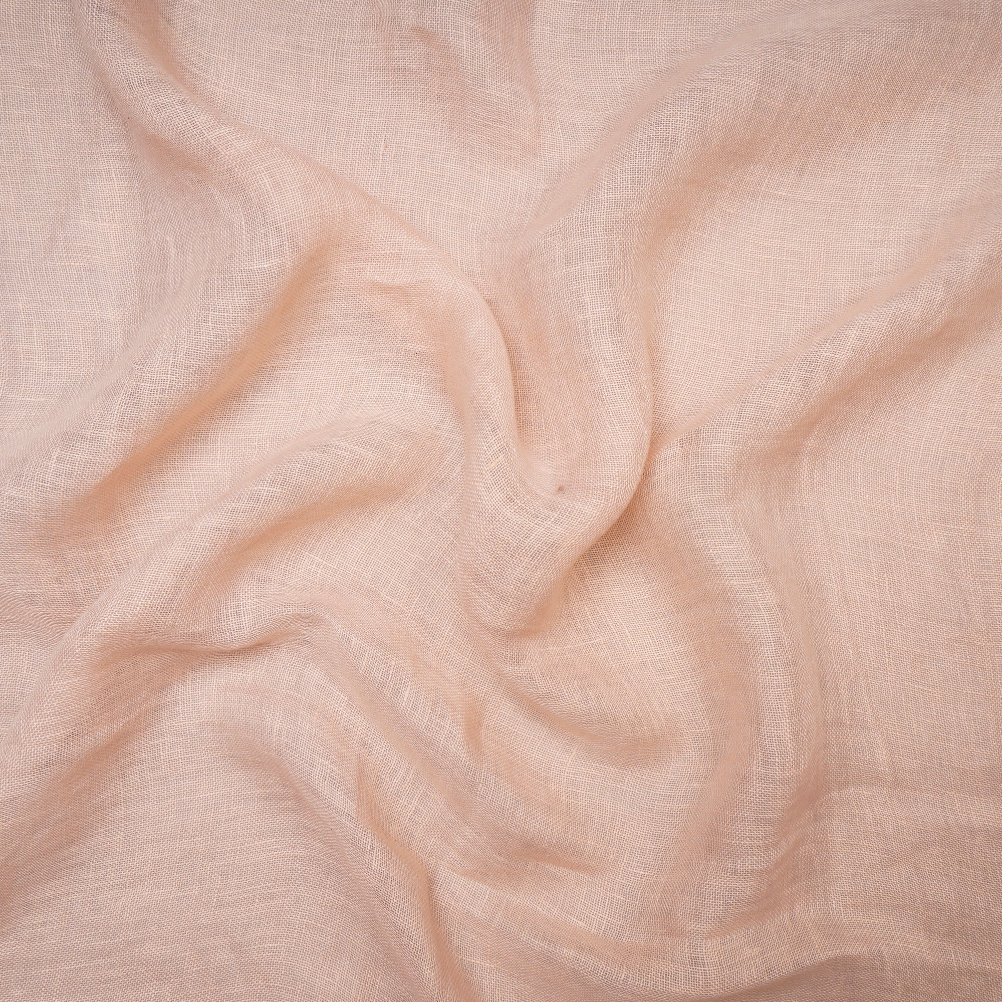 (Pre-Cut 1.55 Mtr)Cream Piece Dyed Plain Linen Fabric With Zari Border