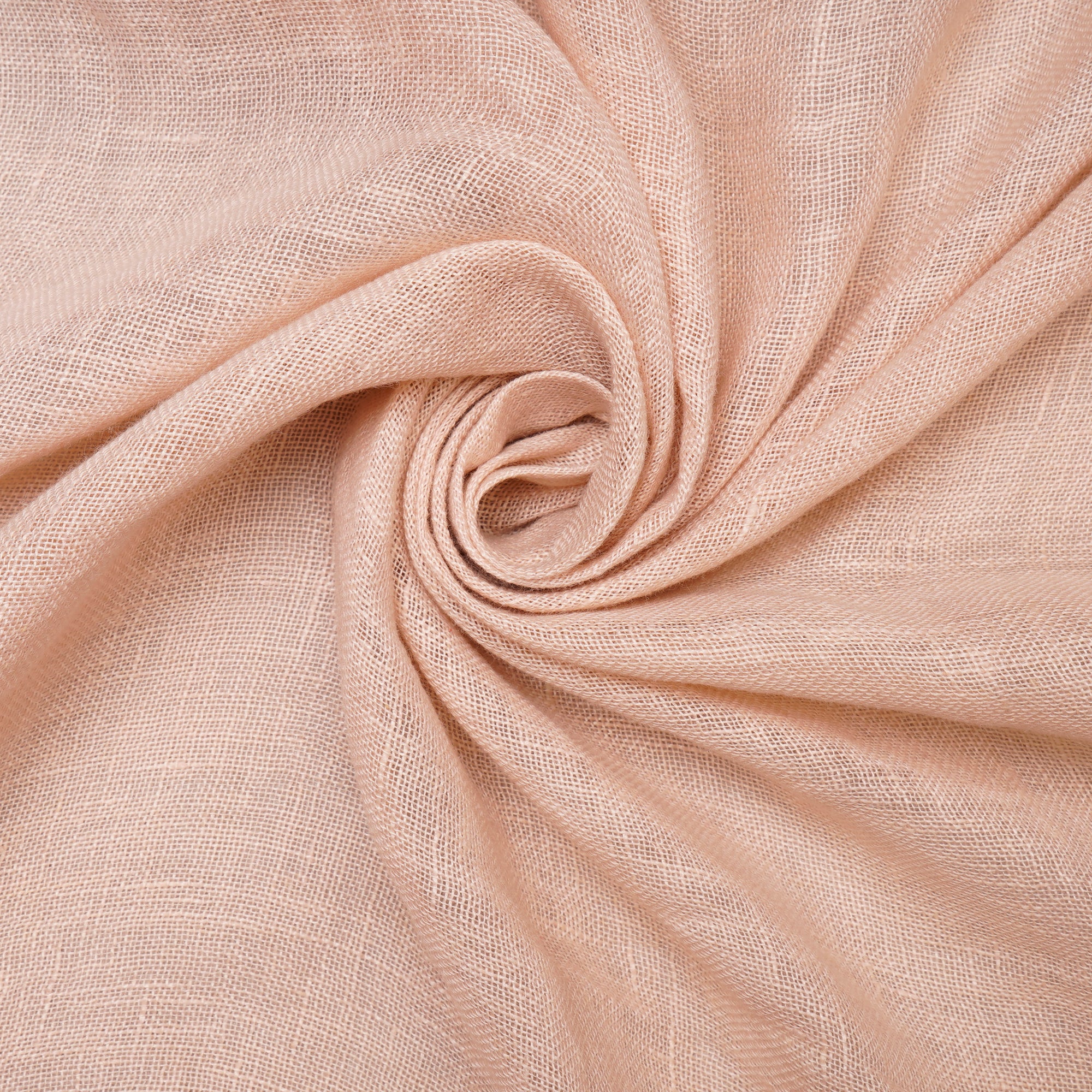 (Pre-Cut 1.55 Mtr)Cream Piece Dyed Plain Linen Fabric With Zari Border