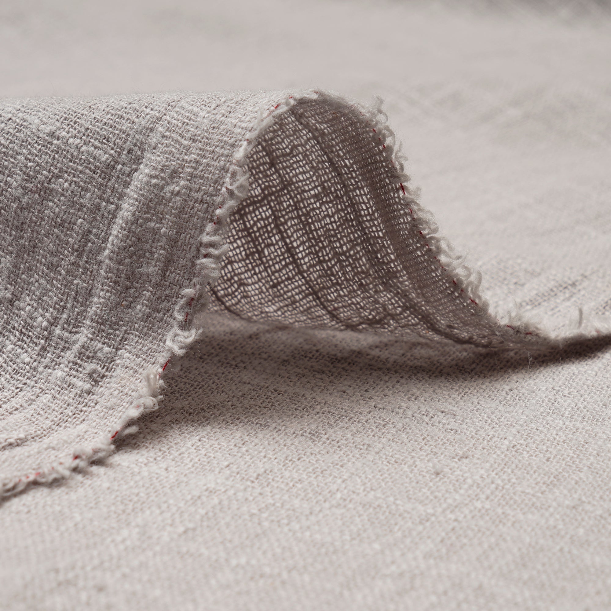 (Pre Cut 0.70 Grey Mill Dyed Cotton Viscose Slub Fabric