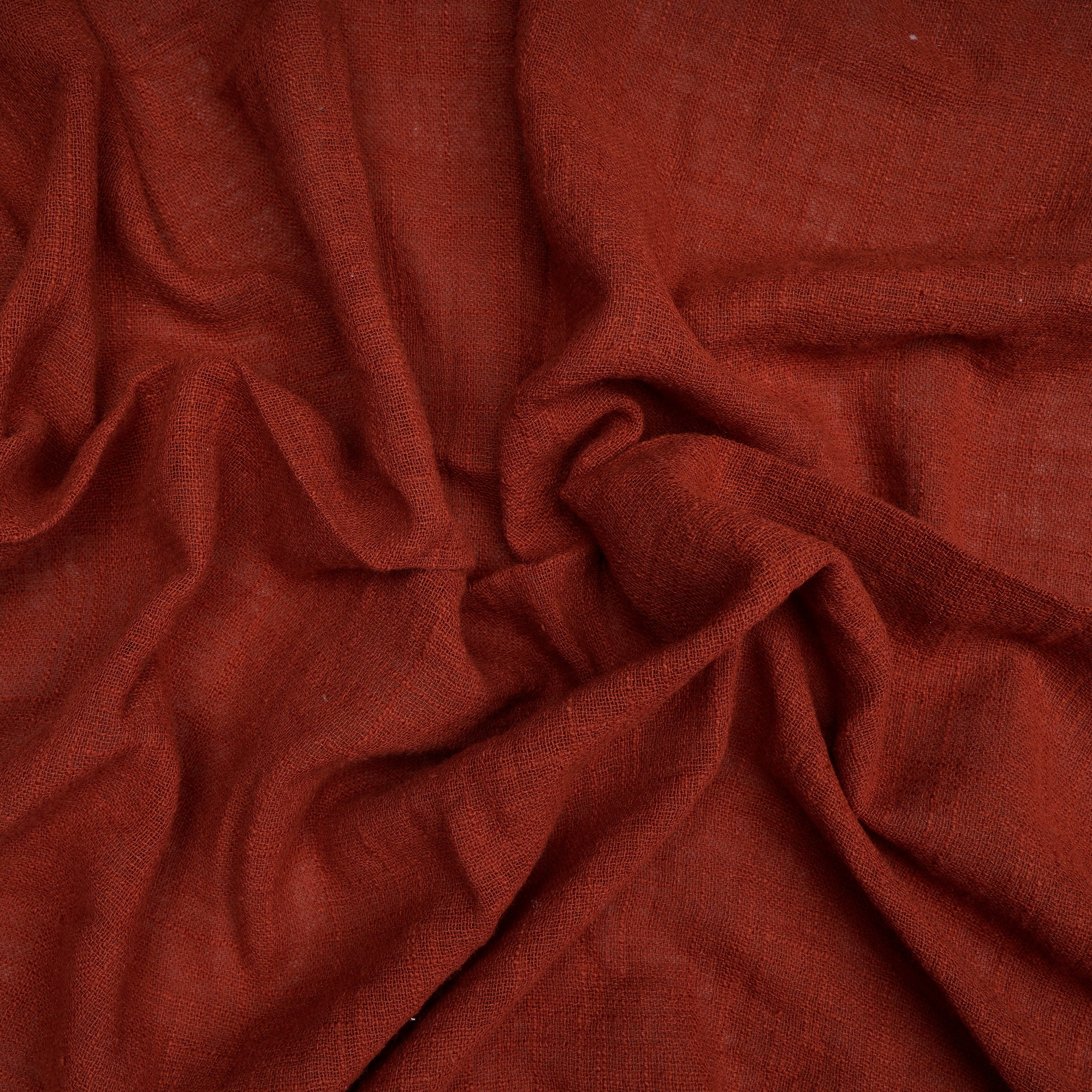 (Pre-Cut 0.70 Mtr)Brown Color Mill Dyed Cotton Viscose Slub Fabric