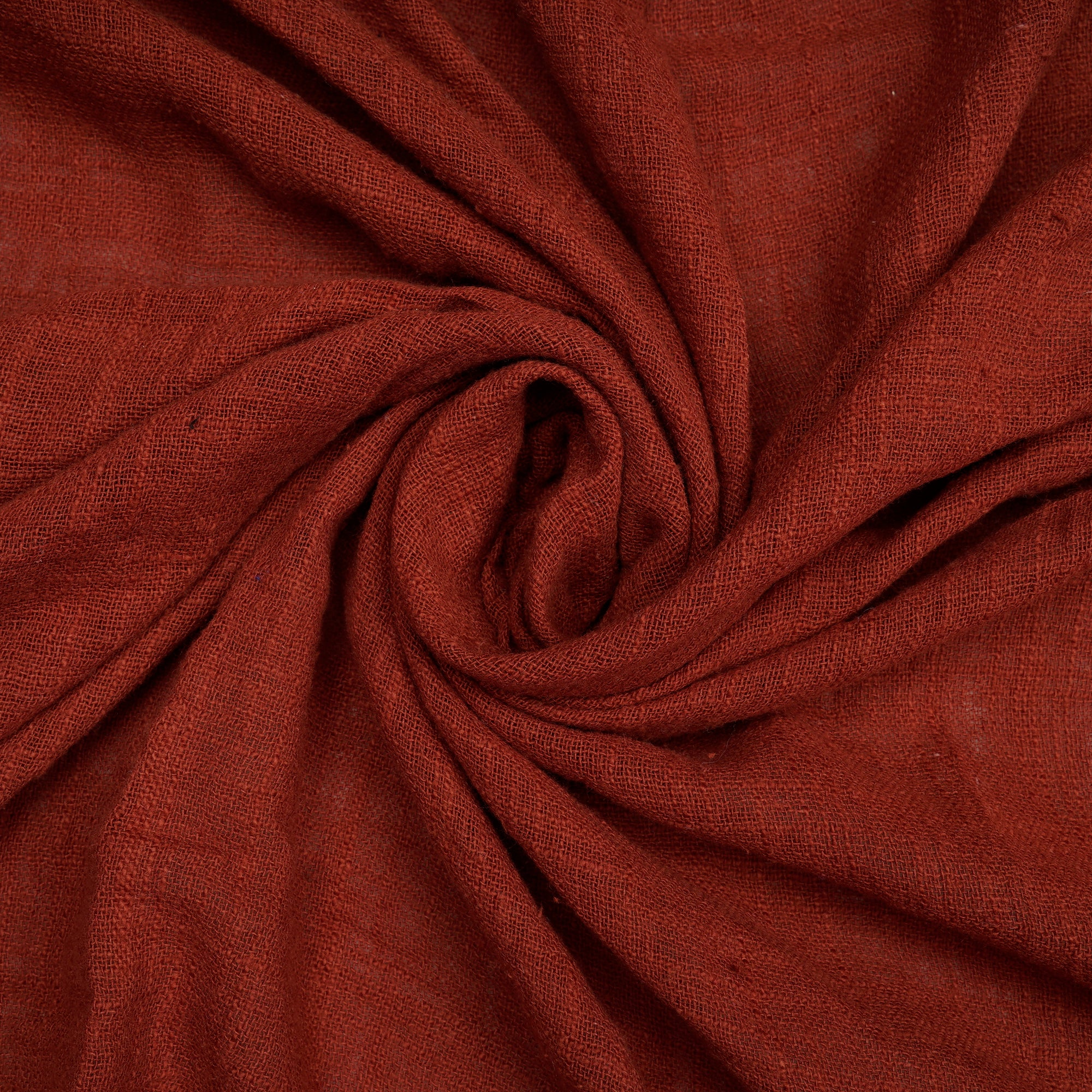 (Pre-Cut 0.70 Mtr)Brown Color Mill Dyed Cotton Viscose Slub Fabric