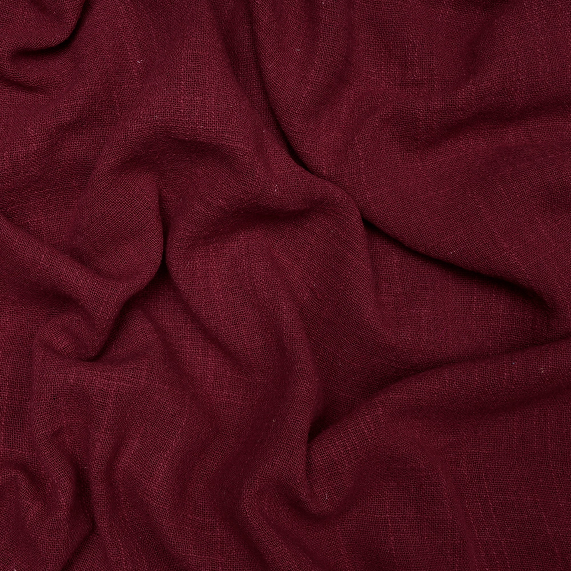 (Pre-Cut 0.75 Mtr)Maroon Mill Dyed Cotton Matka Fabric