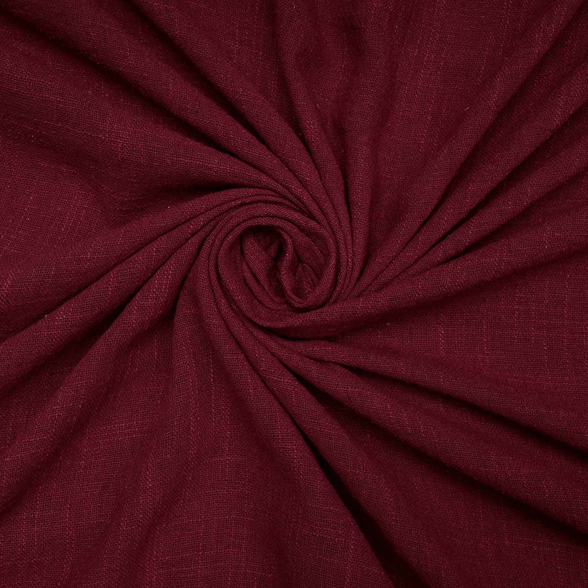 (Pre-Cut 0.75 Mtr)Maroon Mill Dyed Cotton Matka Fabric