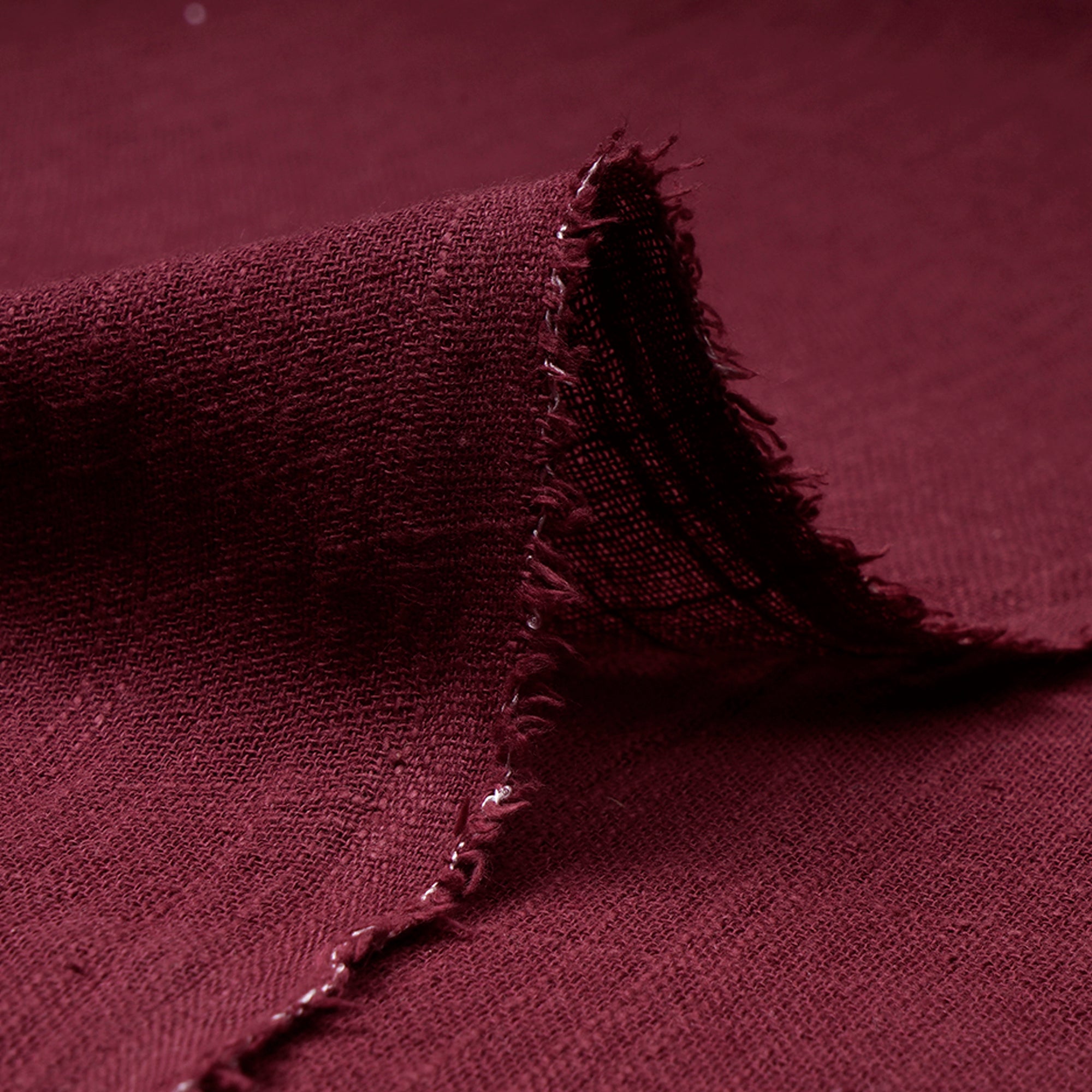 (Pre-Cut 0.75 Mtr)Maroon Mill Dyed Cotton Matka Fabric