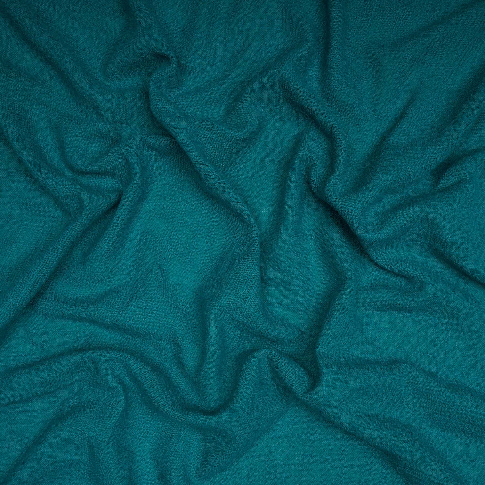 (Pre-Cut 1.00 Mtr) Rama Green Piece Dyed Plain Slub Cotton Fabric