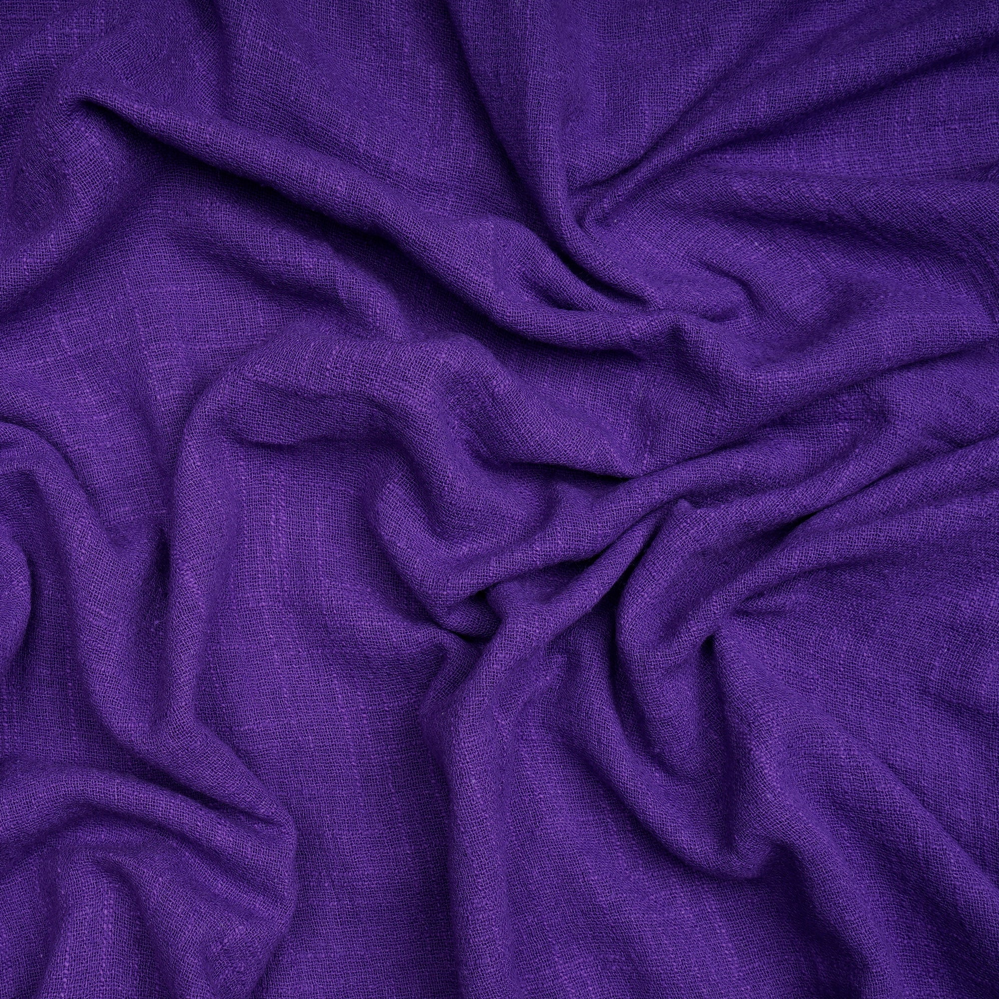 (Pre-Cut 1.50 Mtr)Purple Piece Dyed Plain Cotton Matka Fabric