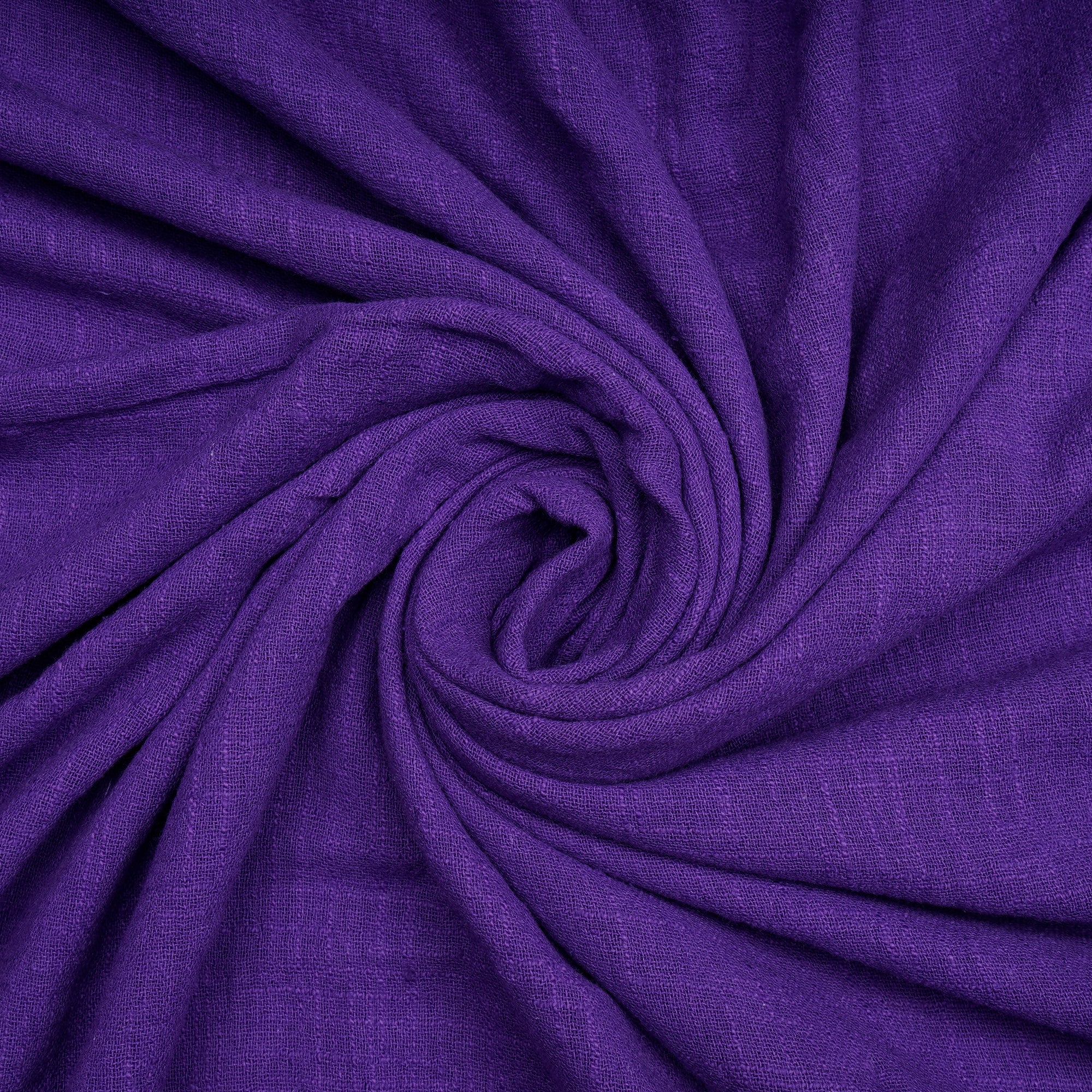 (Pre-Cut 1.50 Mtr)Purple Piece Dyed Plain Cotton Matka Fabric