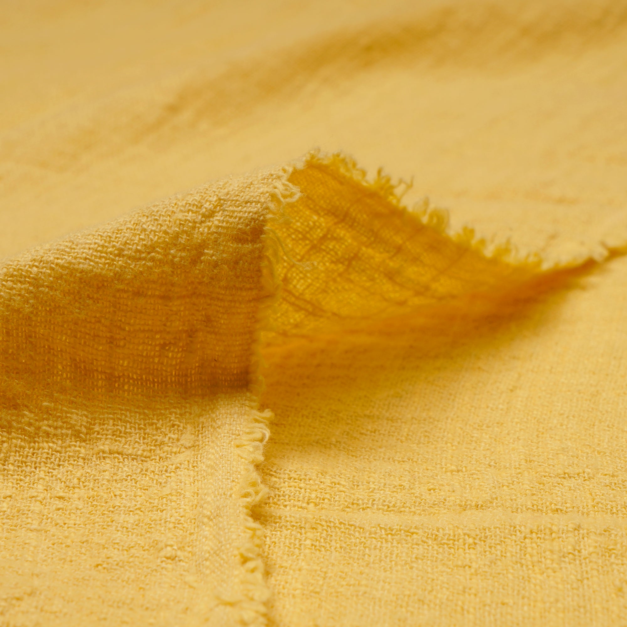 (Pre-Cut 1.60 Mtr)Yellow Mill Dyed Cotton Matka Fabric