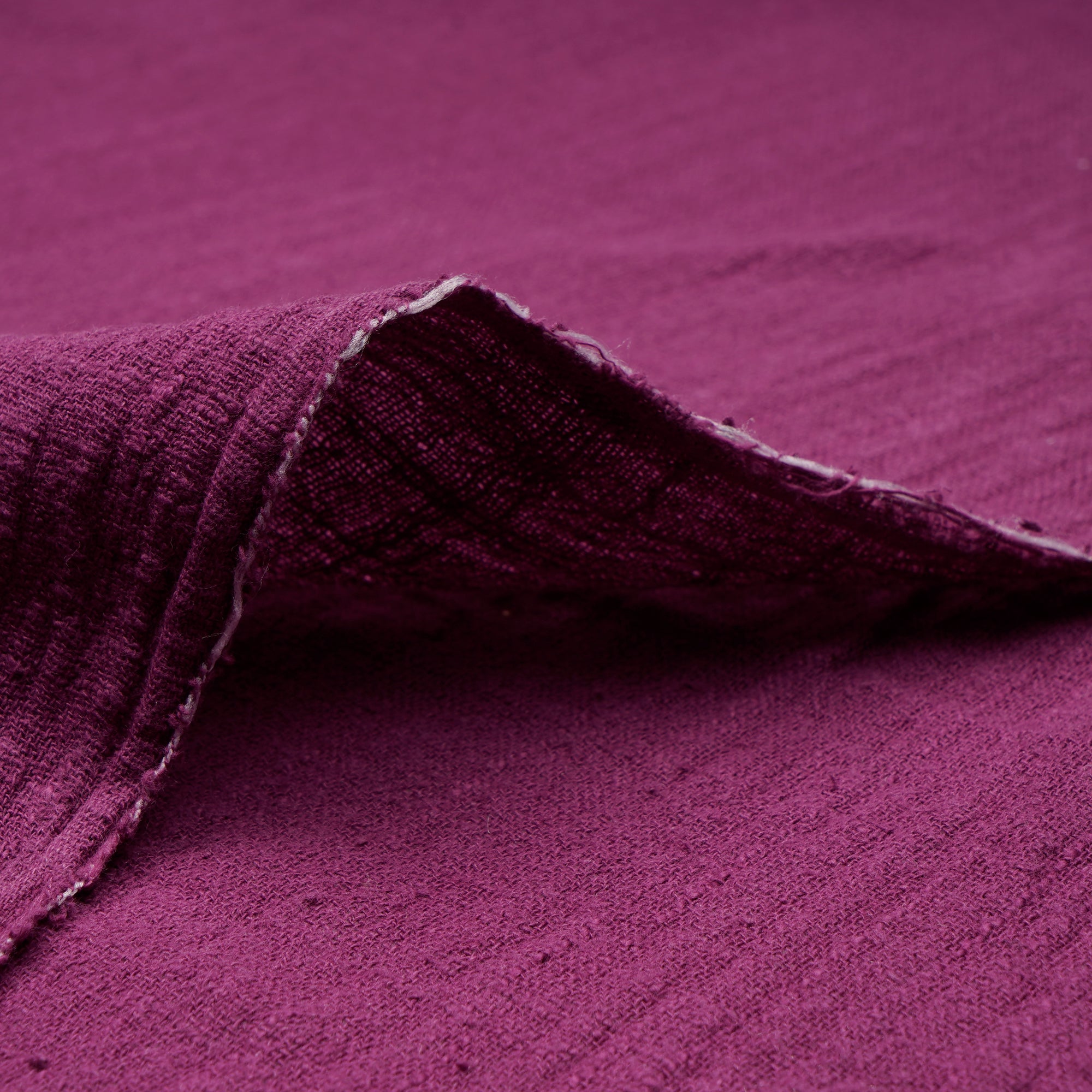 (Pre-Cut 2.00 Mtr)Purple Color Cotton Viscose Slub Fabric