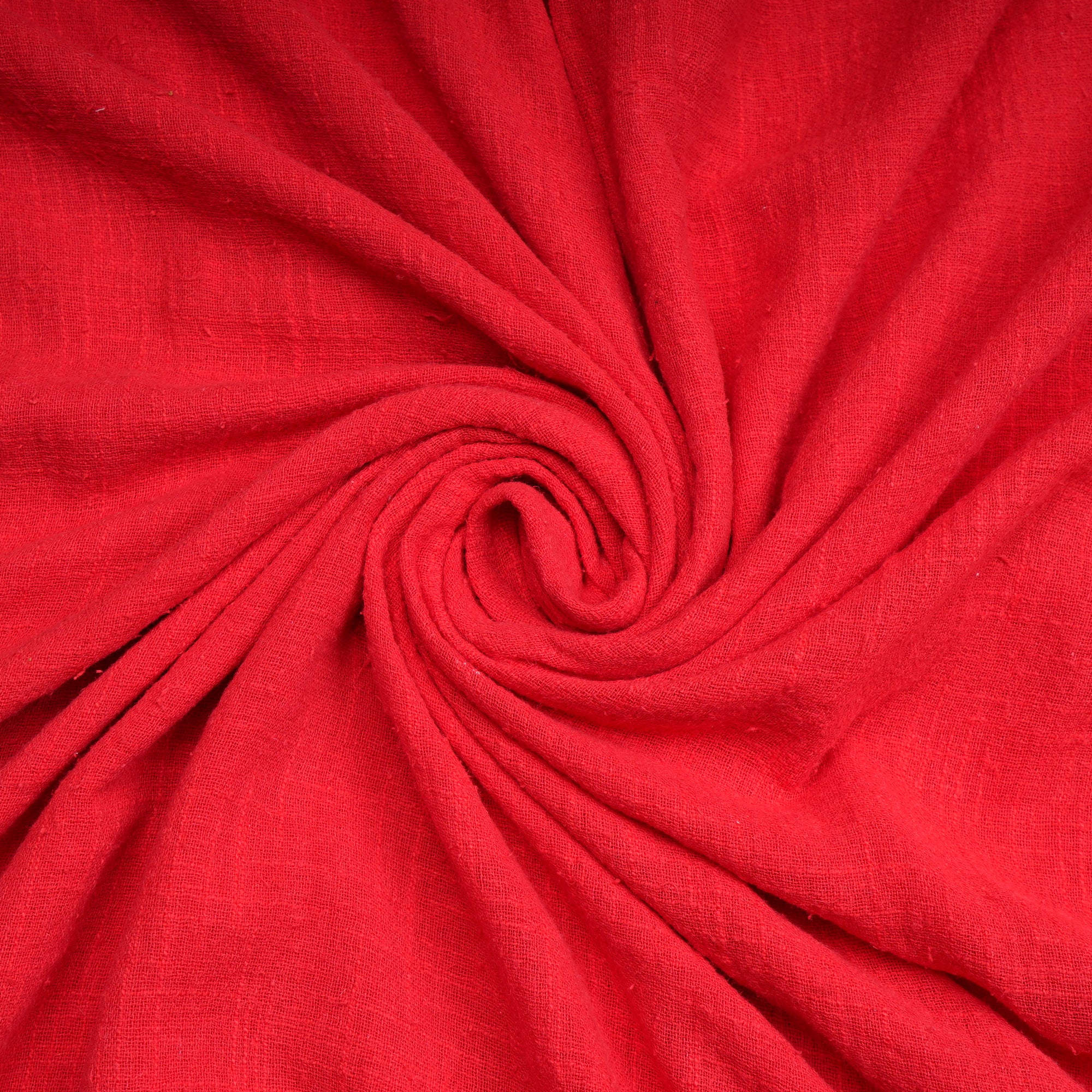 (Pre-Cut 2.60 Mtr)Red Mill Dyed Cotton Matka Fabric