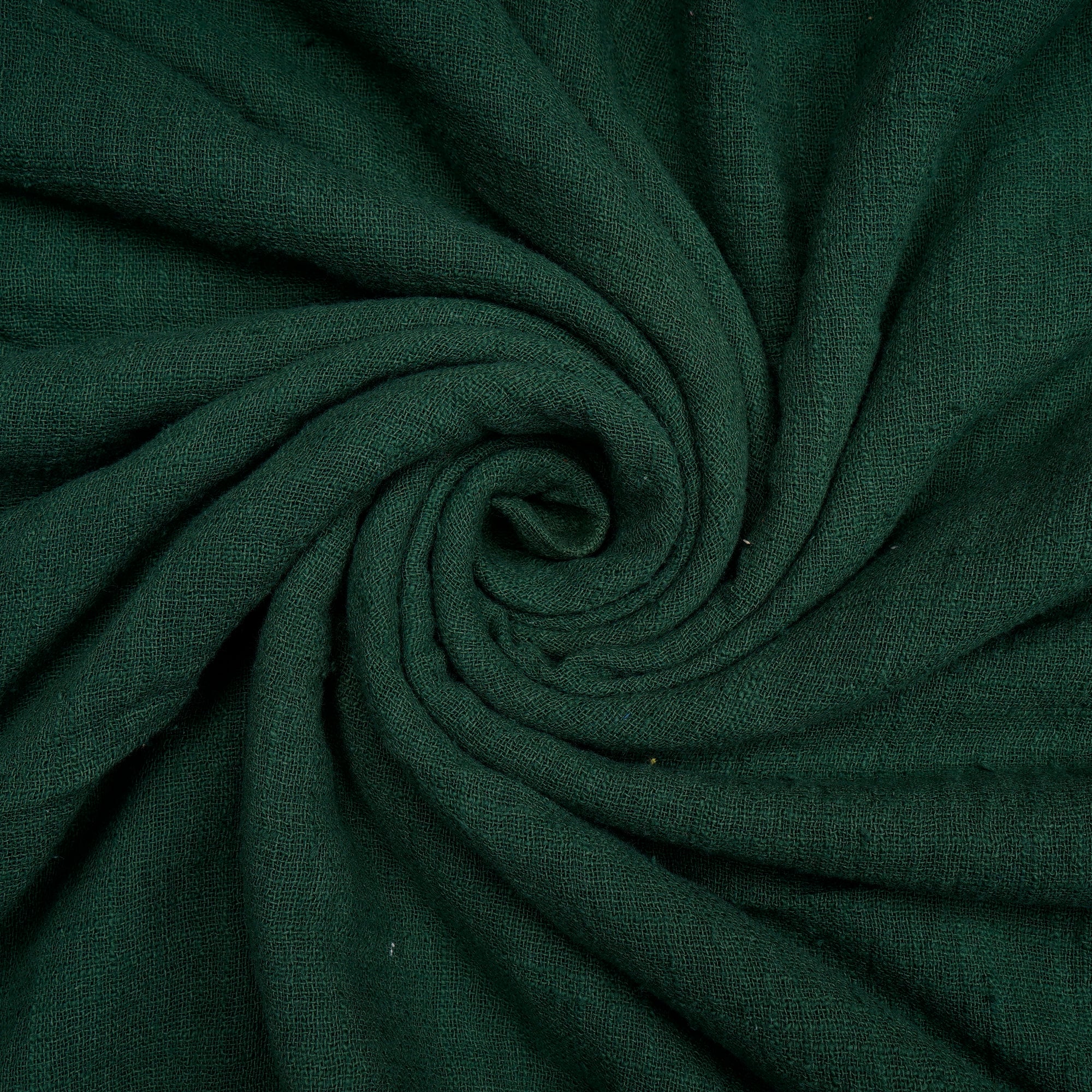 (Pre-Cut 2.70 Mtr)Green Mill Dyed Cotton Viscose Slub Fabric