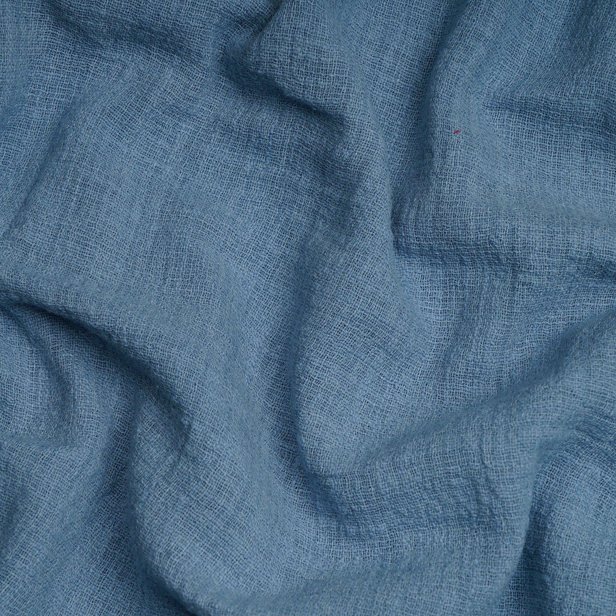 (Pre-Cut 3.00 Mtr)Ice Wash Mill Dyed Plain Cotton Matka Slub Fabric