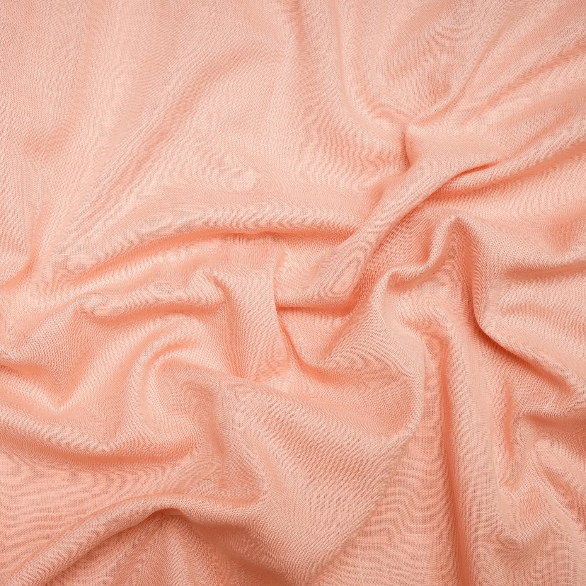 (Pre-Cut 1.00 Mtr)Peach Piece Dyed Plain Cotton Fabric