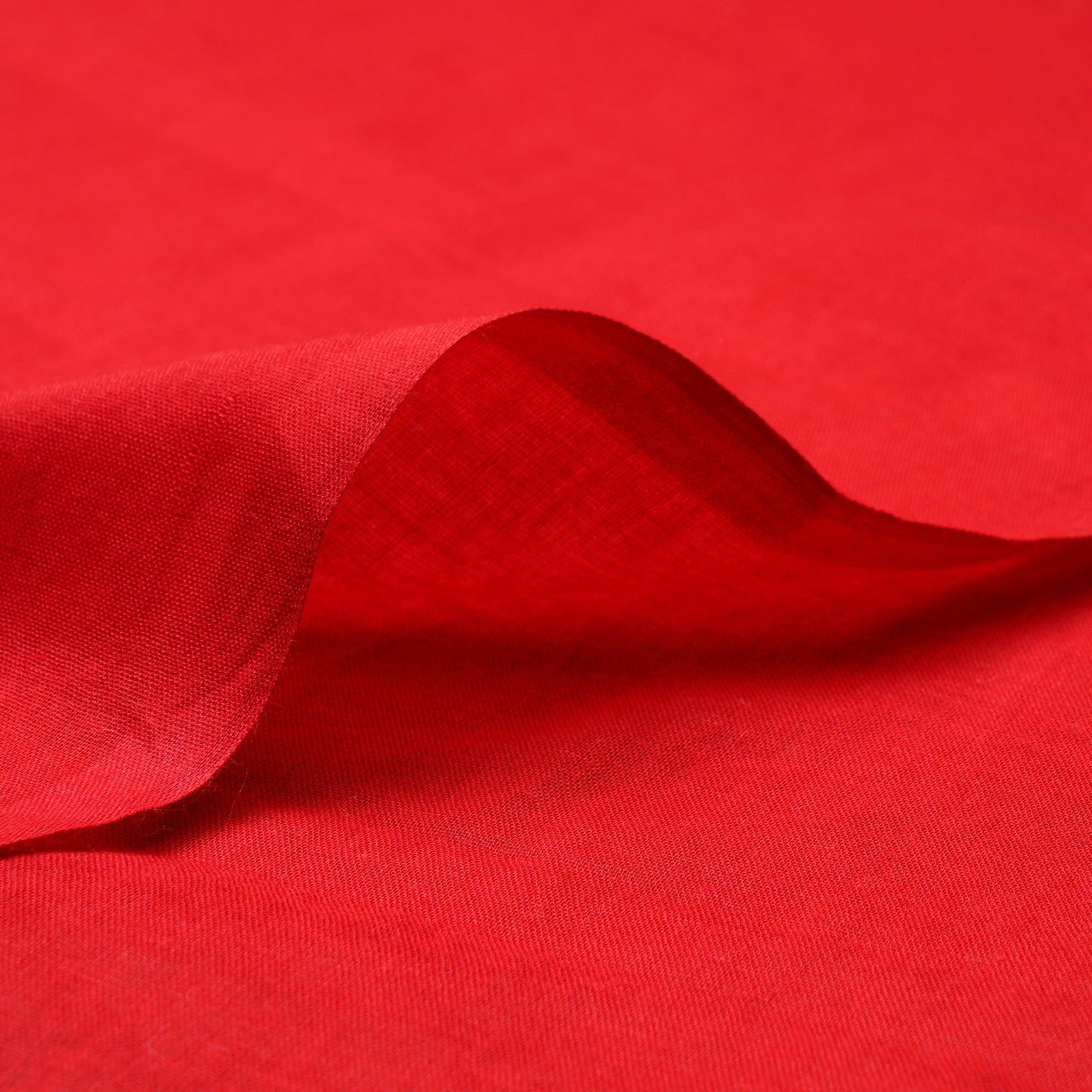 (Pre Cut 1 Mtr )Red Plain Cotton Voile Fabric