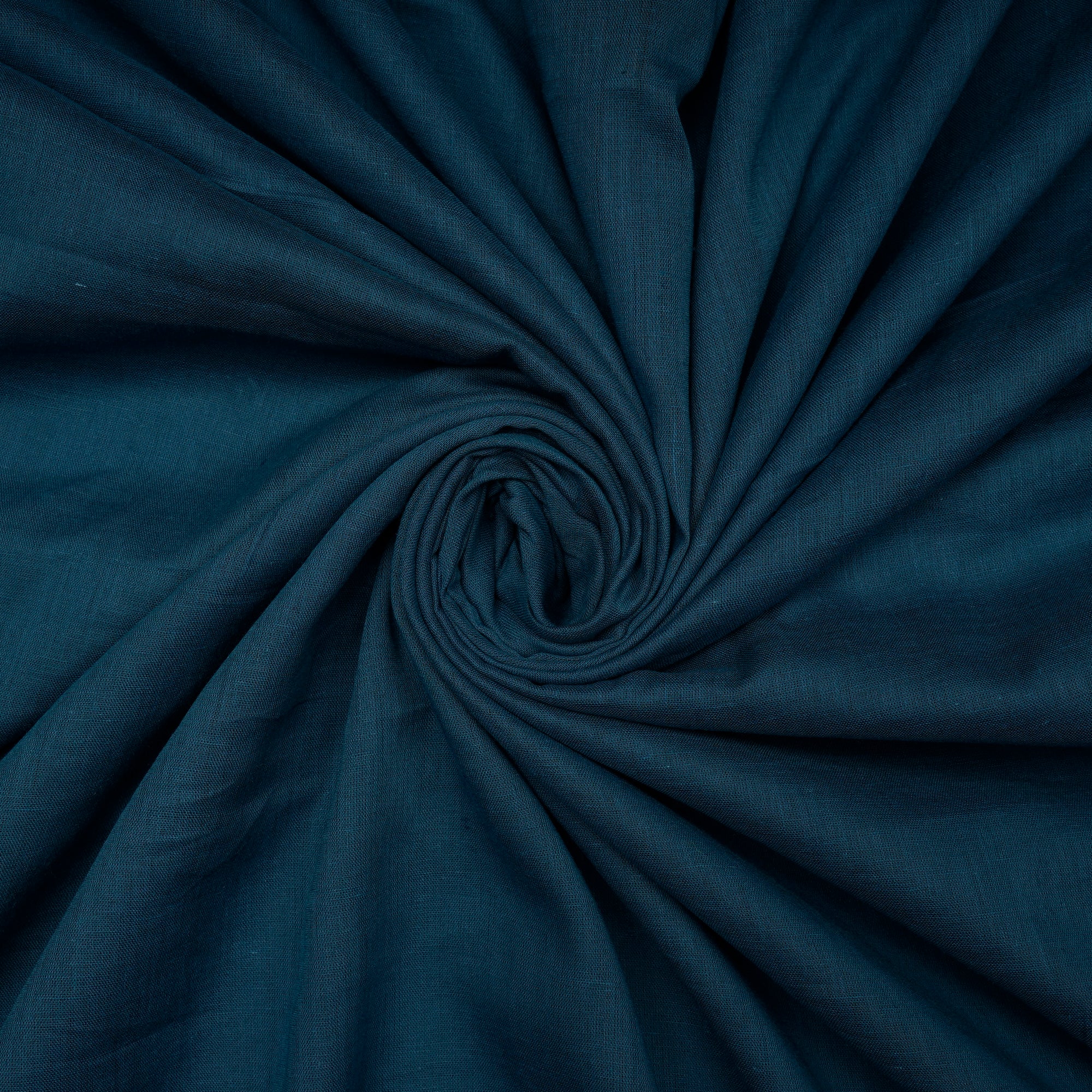 (Pre-Cut 2.00 Mtr)Ink Blue Pure Cotton Voile Fabric