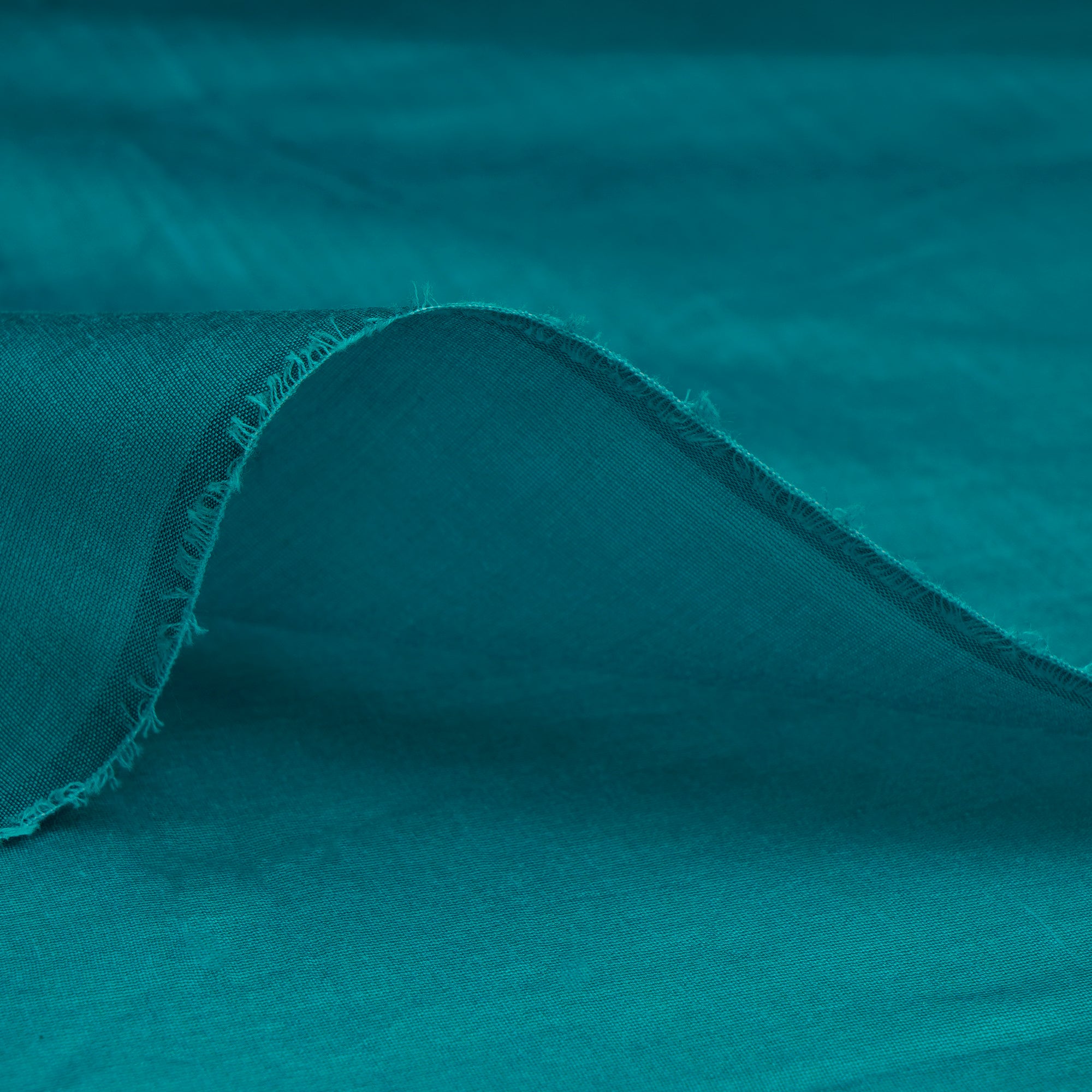 (Pre-Cut 3.20 Mtr)Tile Blue Piece Dyed Rapier Chanderi Fabric