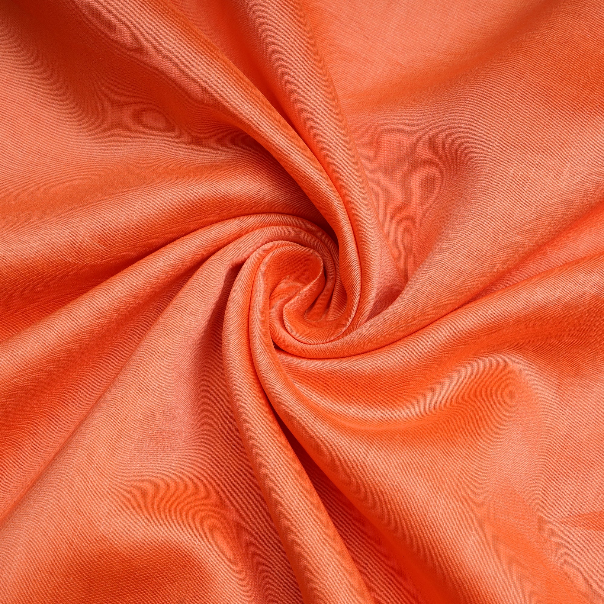 (Pre-Cut 4.50 Mtr)Orange Piece Dyed Plain Chanderi Fabric