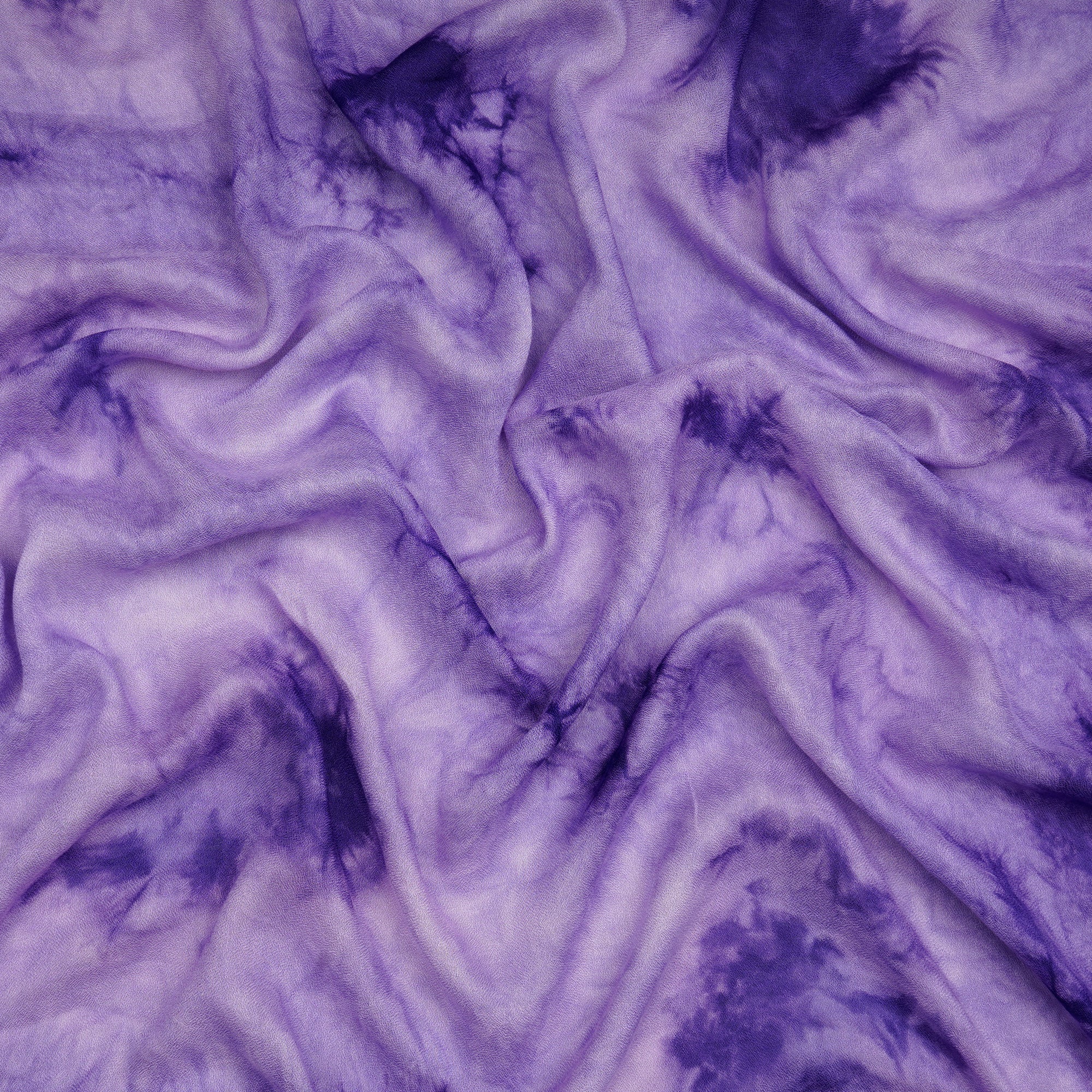 (Pre-Cut 1.30 Mtr)Purple Handcrafted Batik Printed Cotton Fabric