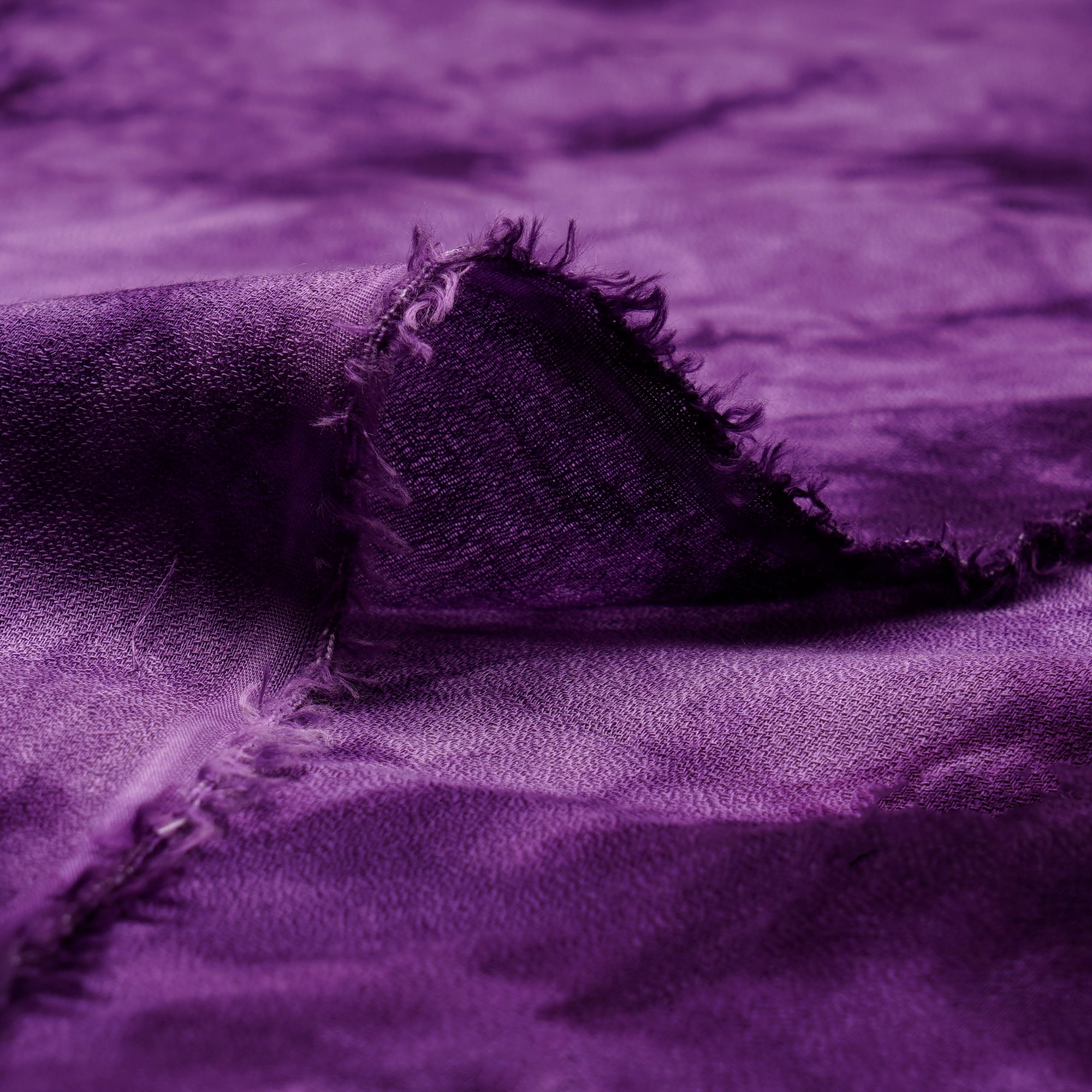 (Pre-Cut 3.20 Mtr)Purple Color Handcrafted Batik Printed Cotton Fabric