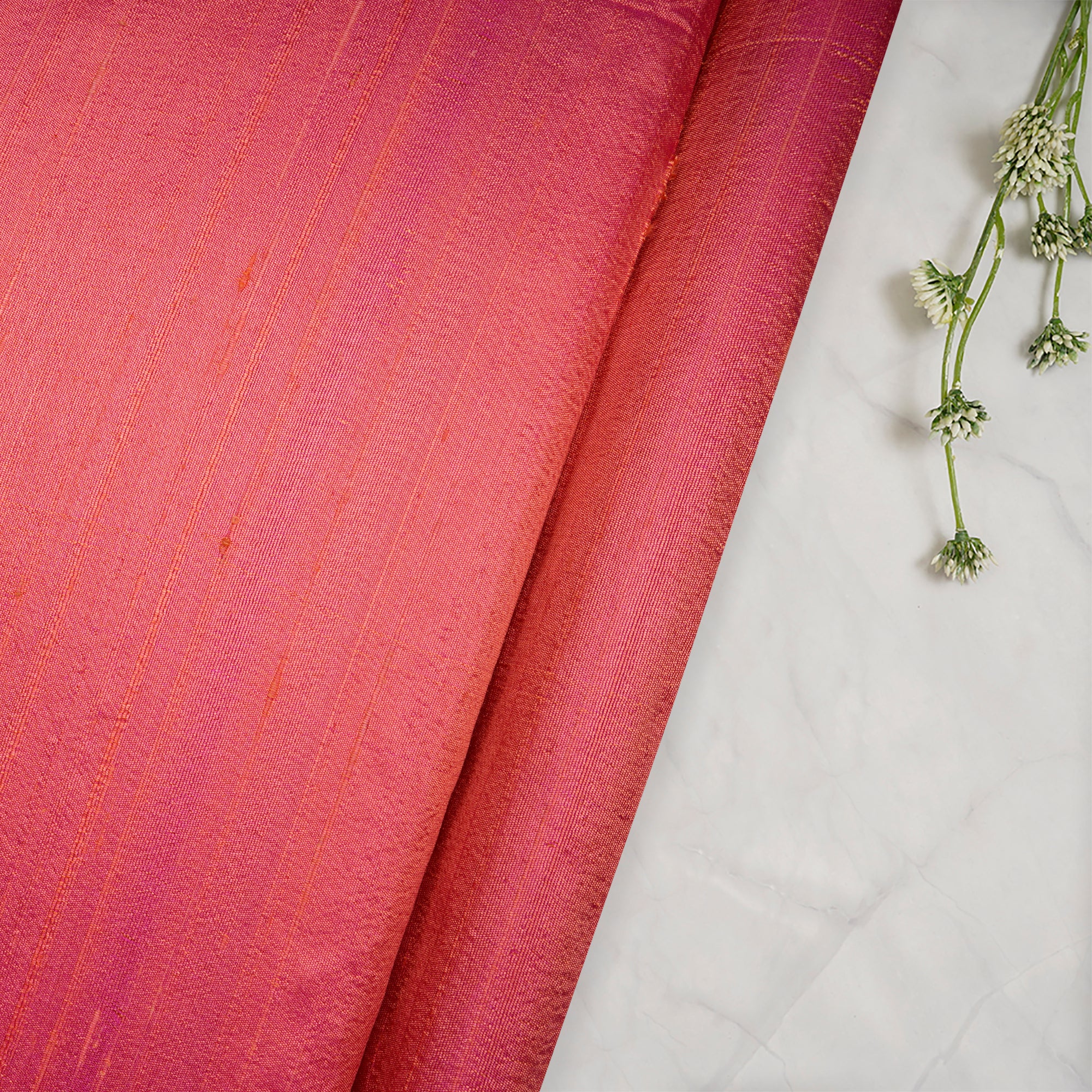 (Pre-Cut 1.70 Mtr)HoneySuckle Piece Dyed Plain Blended Silk Fabric