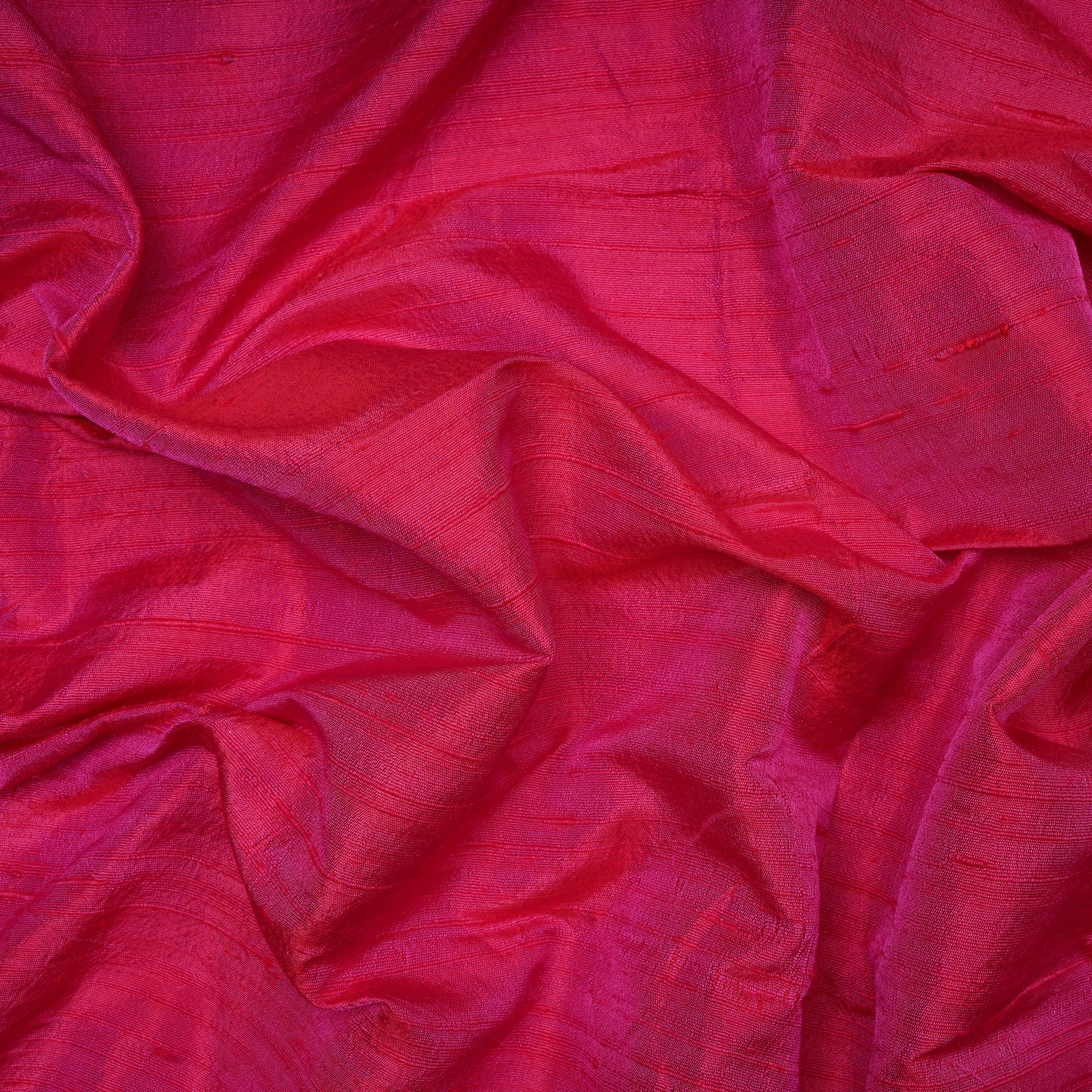 (Pre-Cut 2.40 Mtr)Pink Color Blended Dupion Silk Fabric