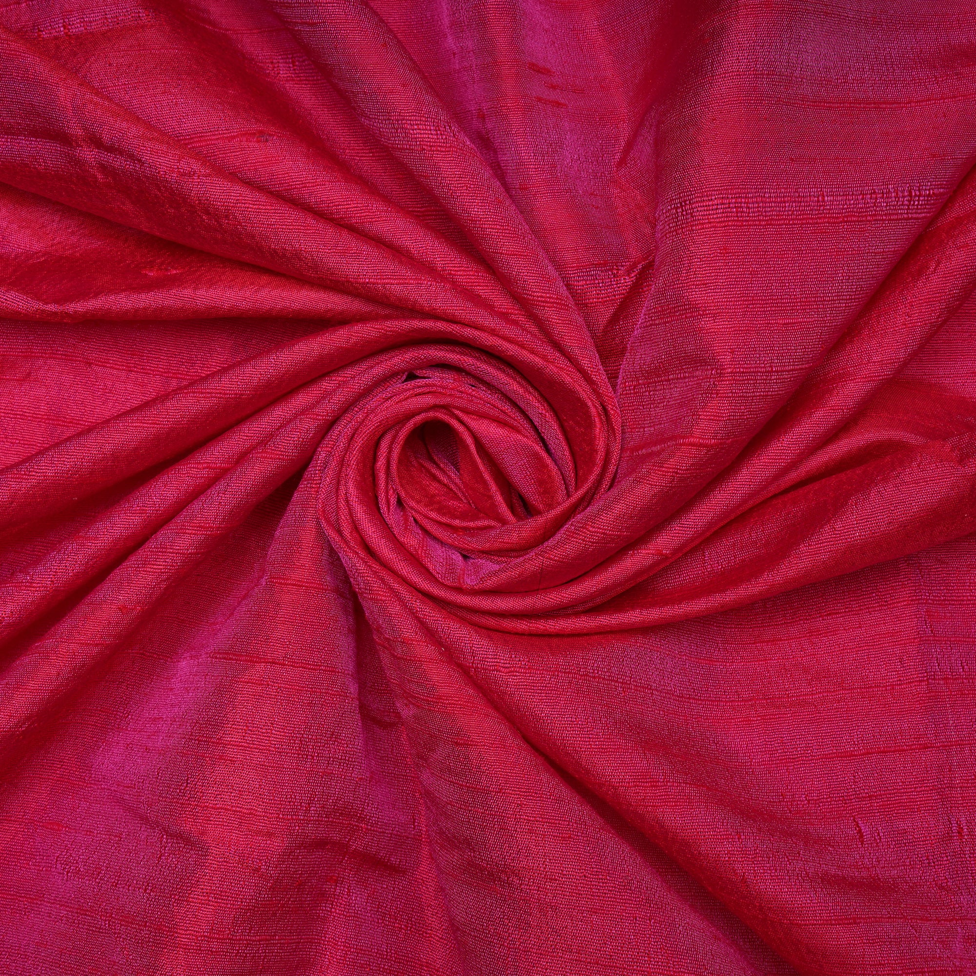 (Pre-Cut 2.40 Mtr)Pink Color Blended Dupion Silk Fabric