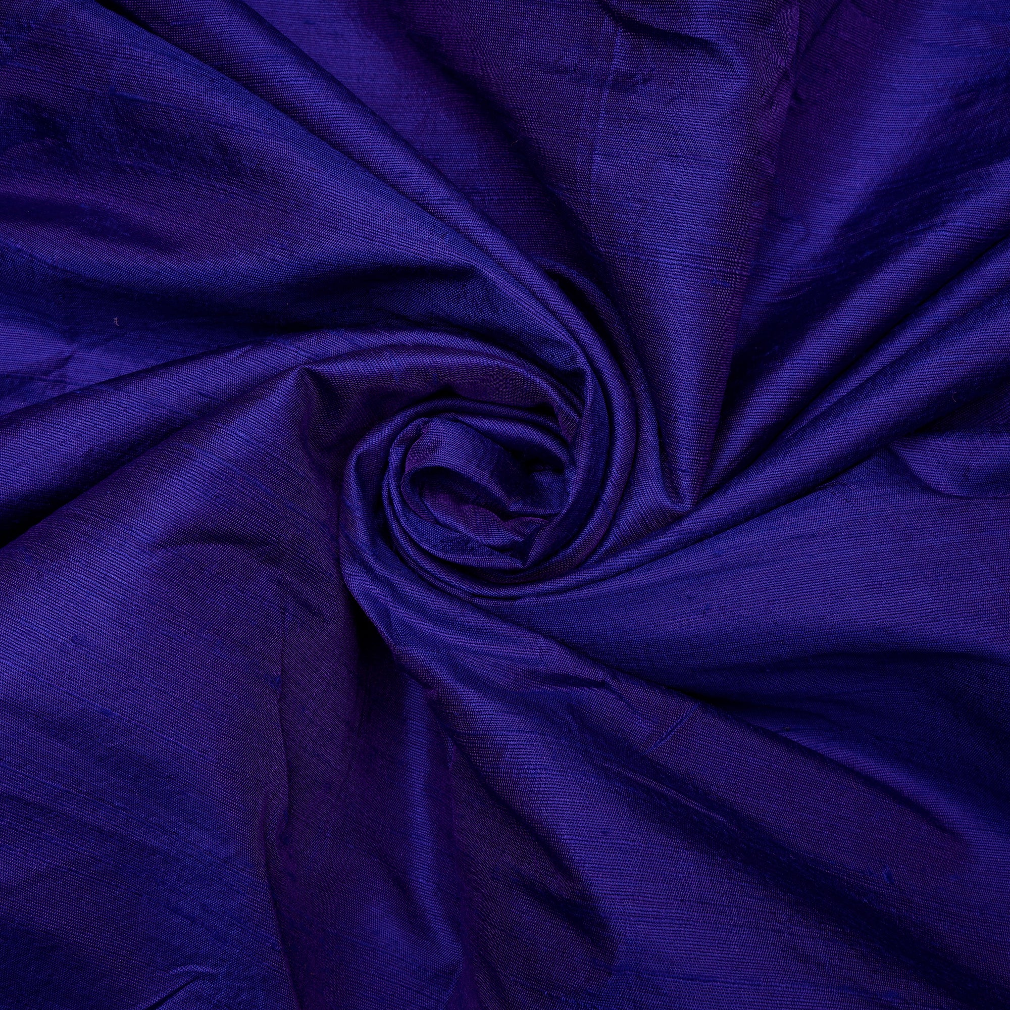 (Pre-Cut 2.50 Mtr)Blue Color Blended Dupion Silk Fabric