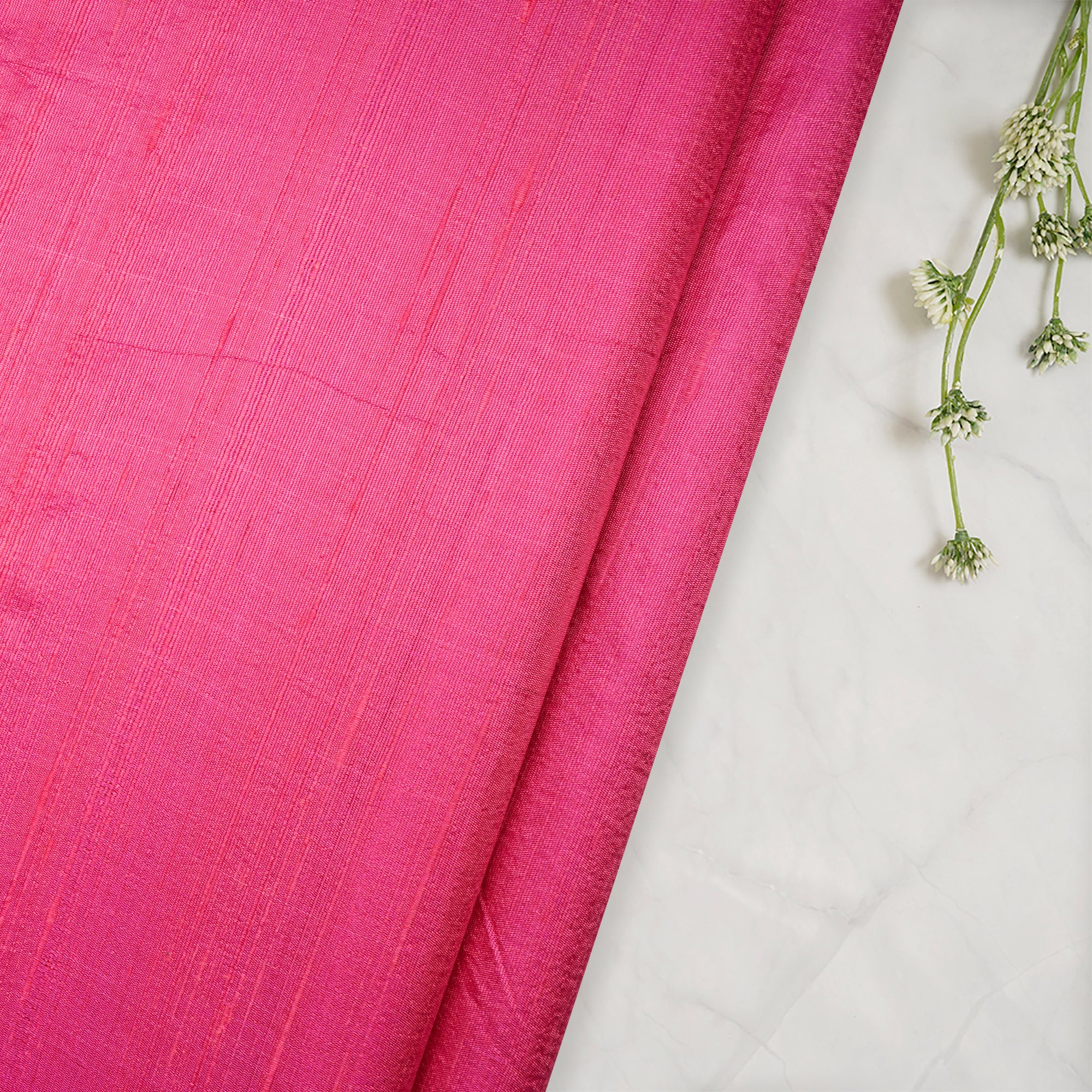 (Pre-Cut 3.50 Mtr)HoneySuckle Piece Dyed Plain Raw Silk Fabric