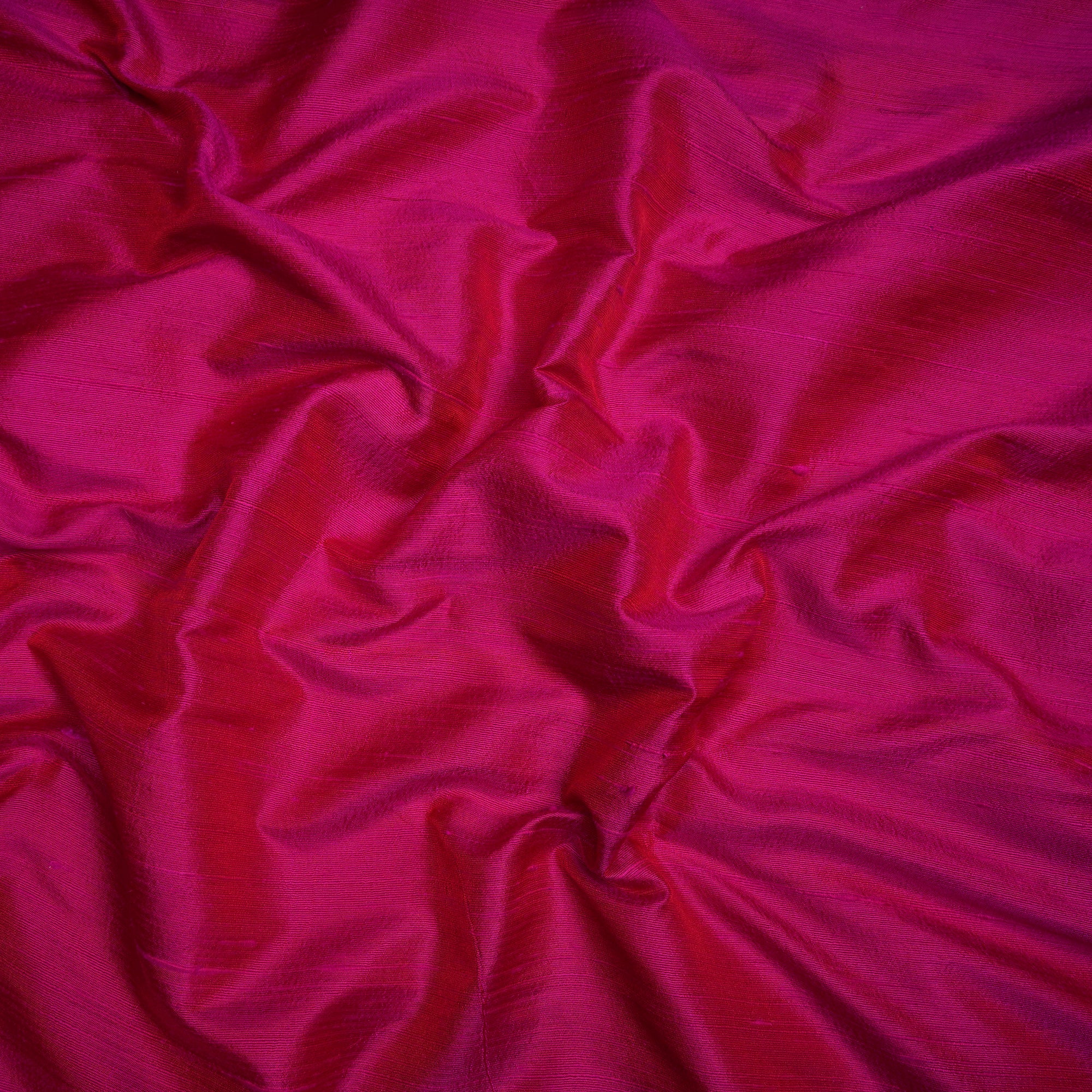 (Pre-Cut 3.80 Mtr)Rani Pink Blended Dupion Silk Fabric