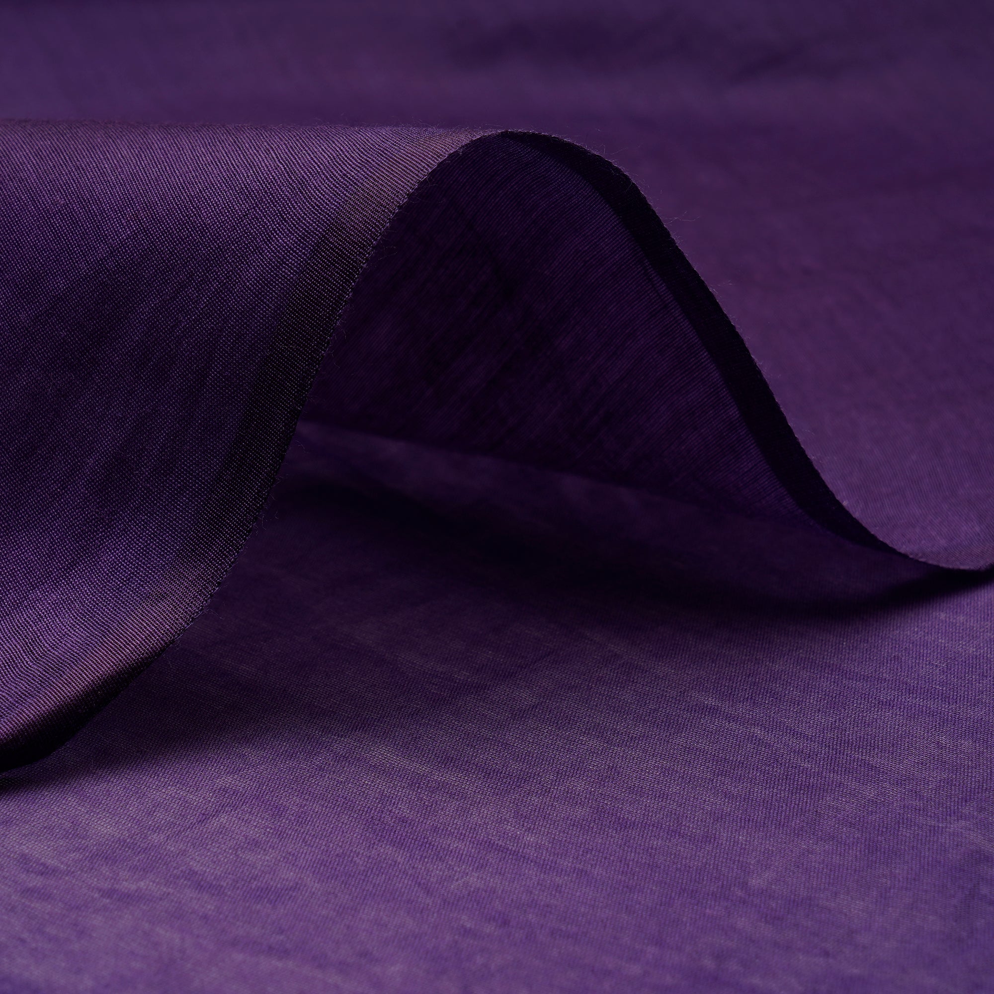 (Pre Cut 0.95Mtr )Purple Color Piece Dyed Fine Chanderi Fabric