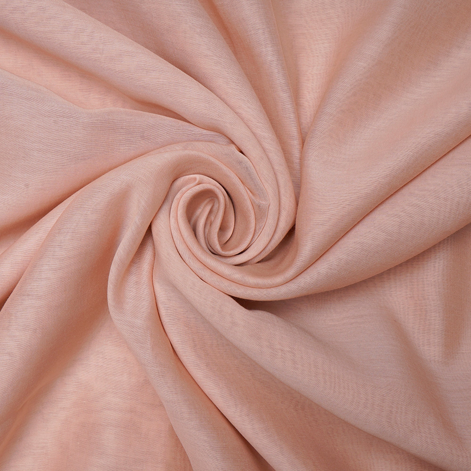 (Pre-Cut 1.00 Mtr)Blush Color Pure Fine Chanderi Fabric