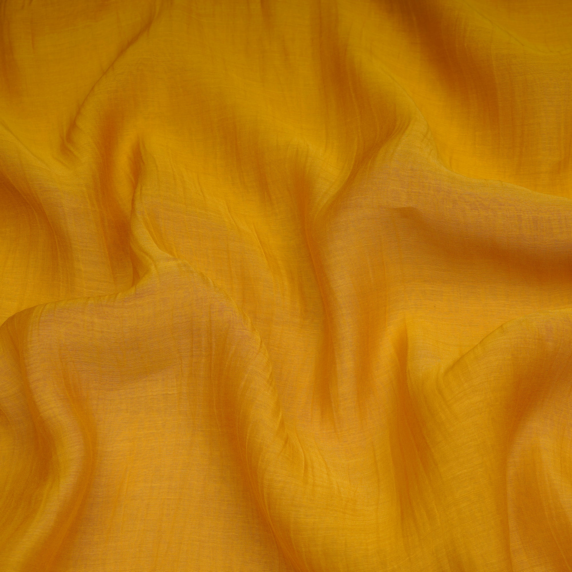 (Pre-Cut 1.40 Mtr)Mustard Piece Dyed Fine Chanderi Fabric